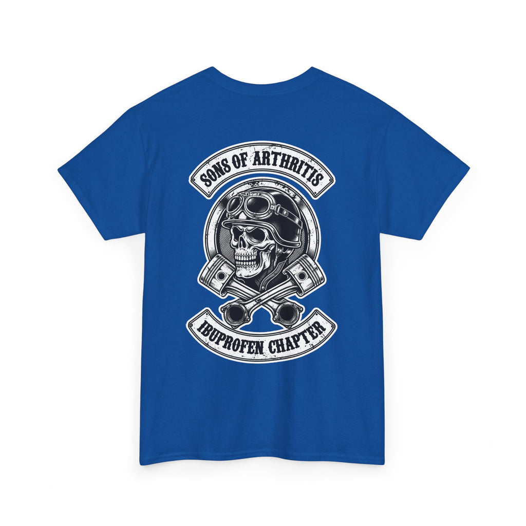 Sons of Arthritis Tee — Humorous Biker Skull "Ibuprofen Chapter" T-Shirt
