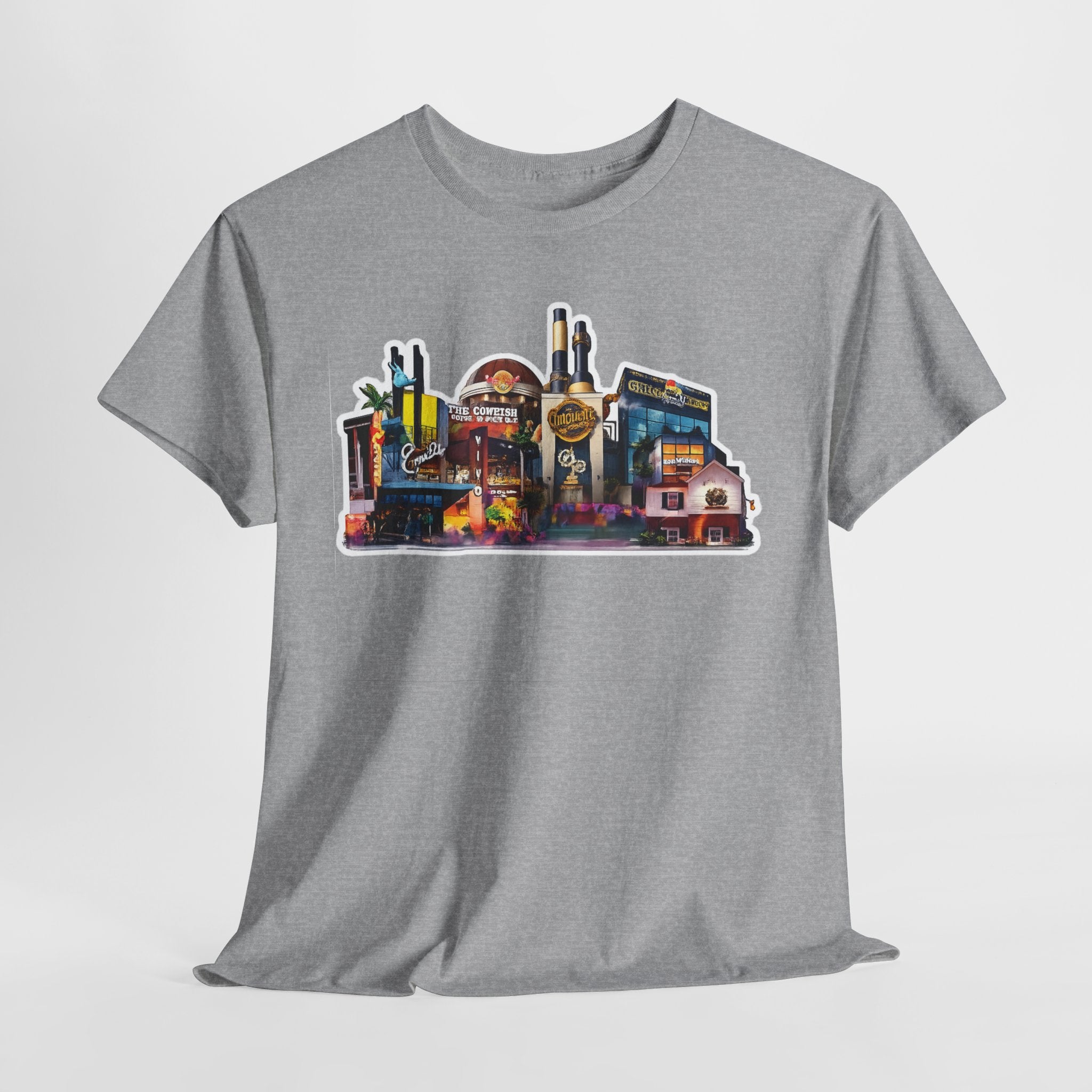 Universal Orlando Skyline T-Shirt — Neon Strip Casino Cityscape Tee
