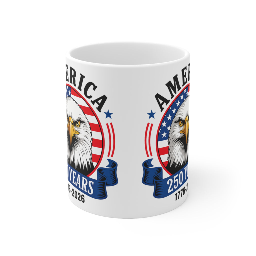 250 Years America Eagle Coffee Mug – Patriotic 1776–2026 Ceramic Mug