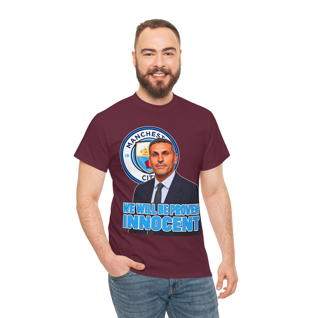Manchester City “We Will Be Proven Innocent” Fan Cotton T-Shirt