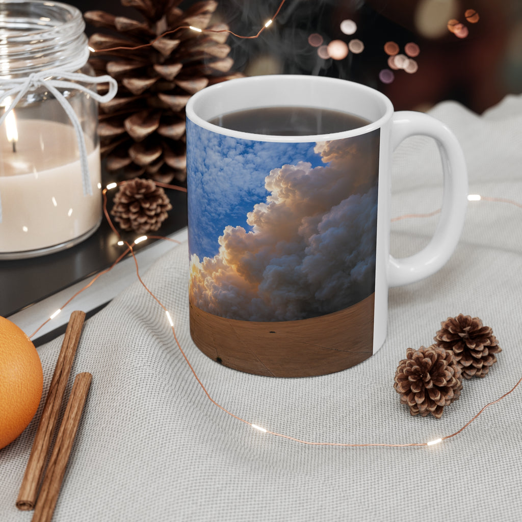 Space Shuttle Launch Coffee Mug — NASA Rocket Takeoff Photo Ceramic Mug (11oz & 15oz)