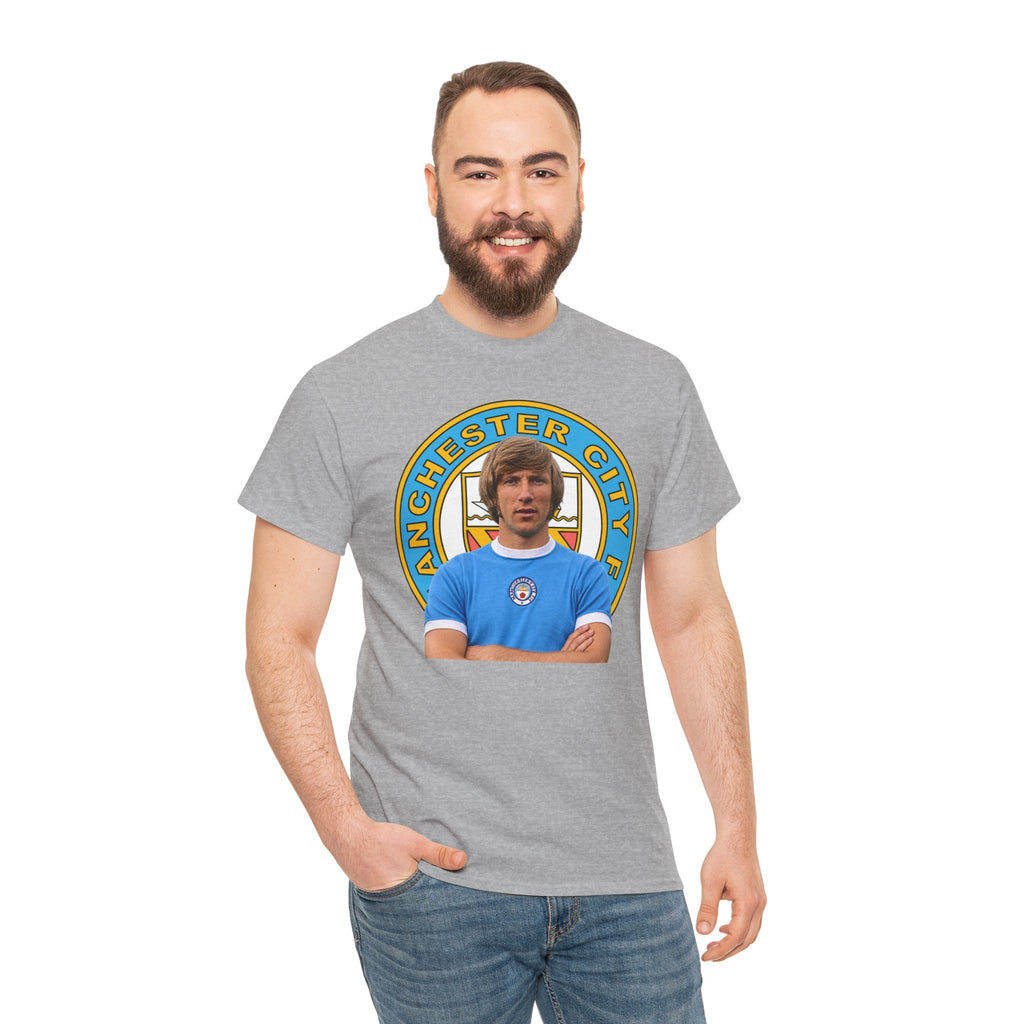 Colin Bell Manchester City Legend Cotton Tee — Retro Player Graphic