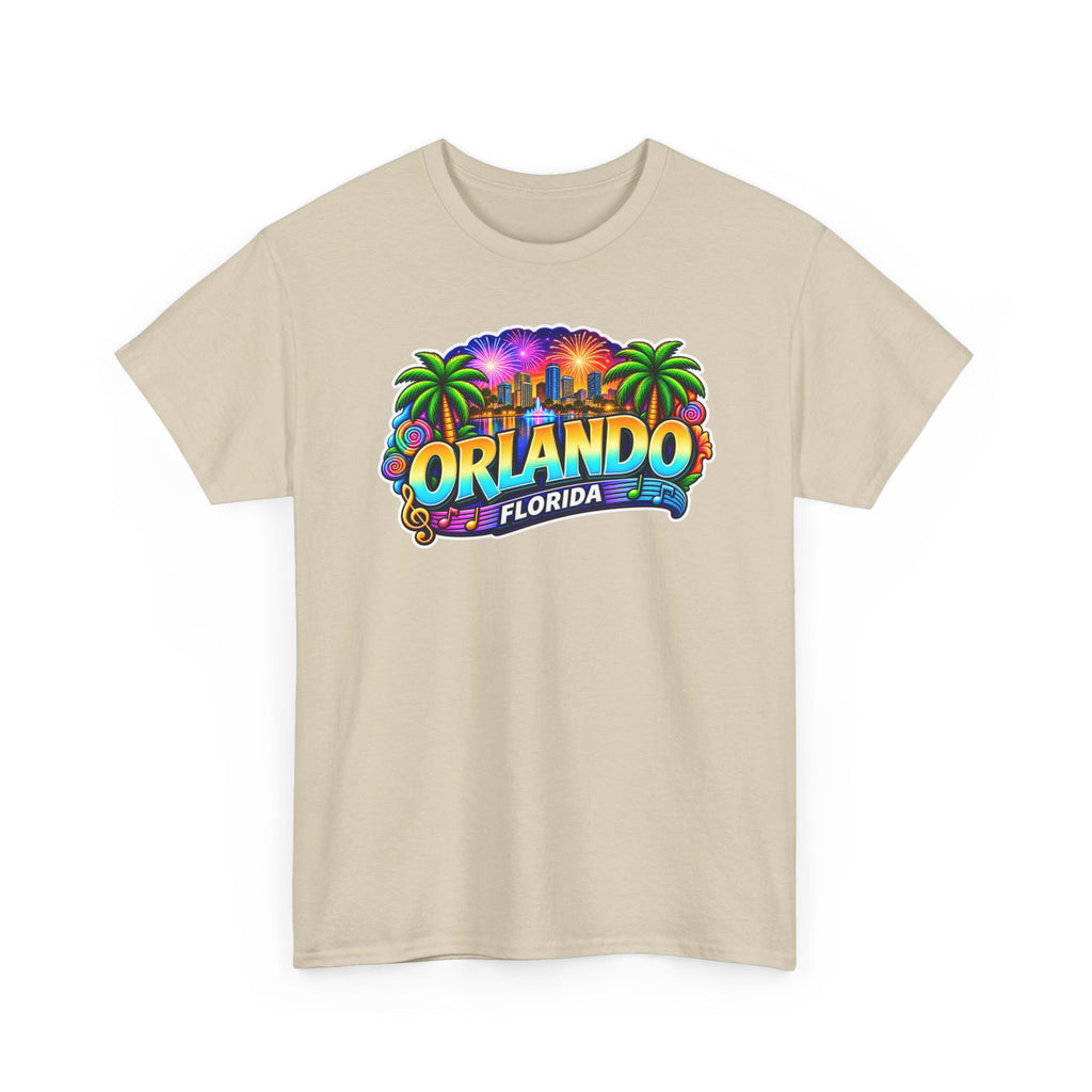Orlando Florida Retro Sunset Palm Cotton T-Shirt