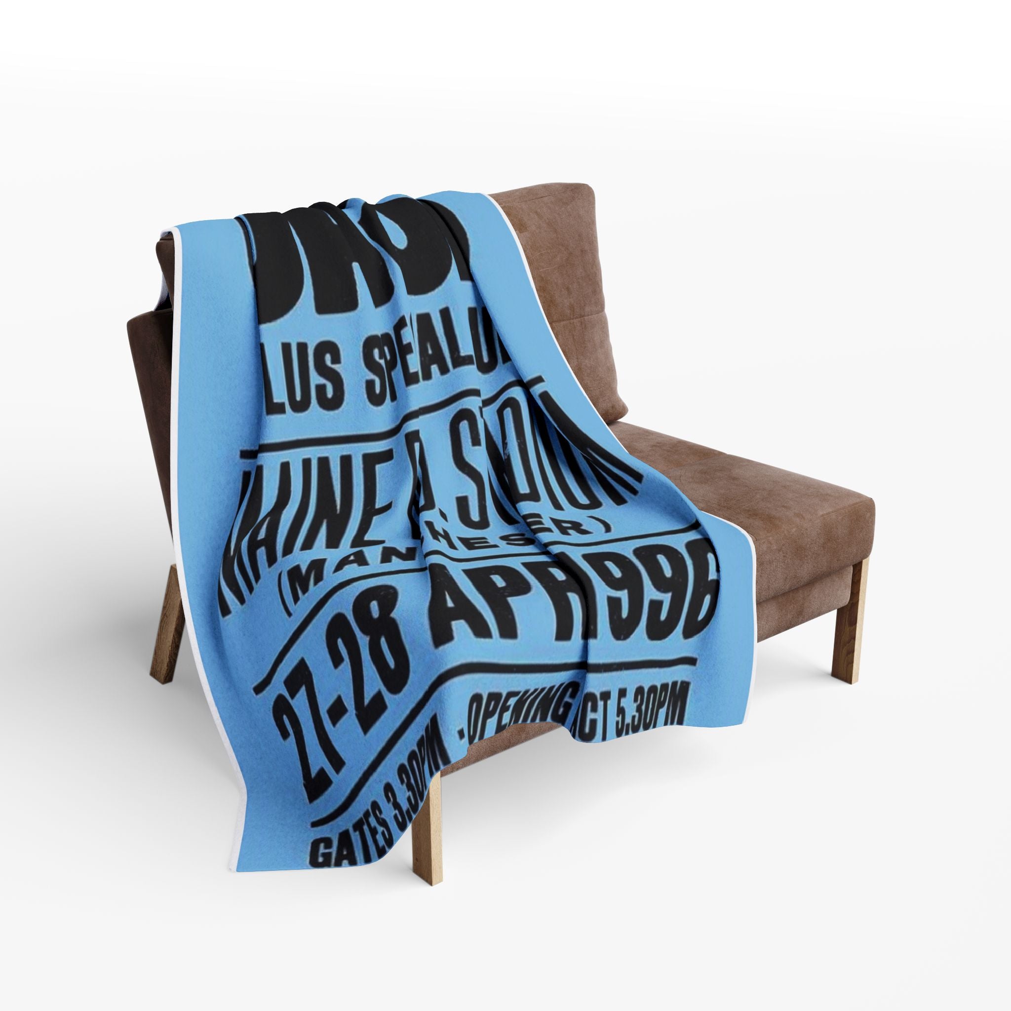 Oasis 1996 Maine Road Concert Poster Arctic Fleece Blanket