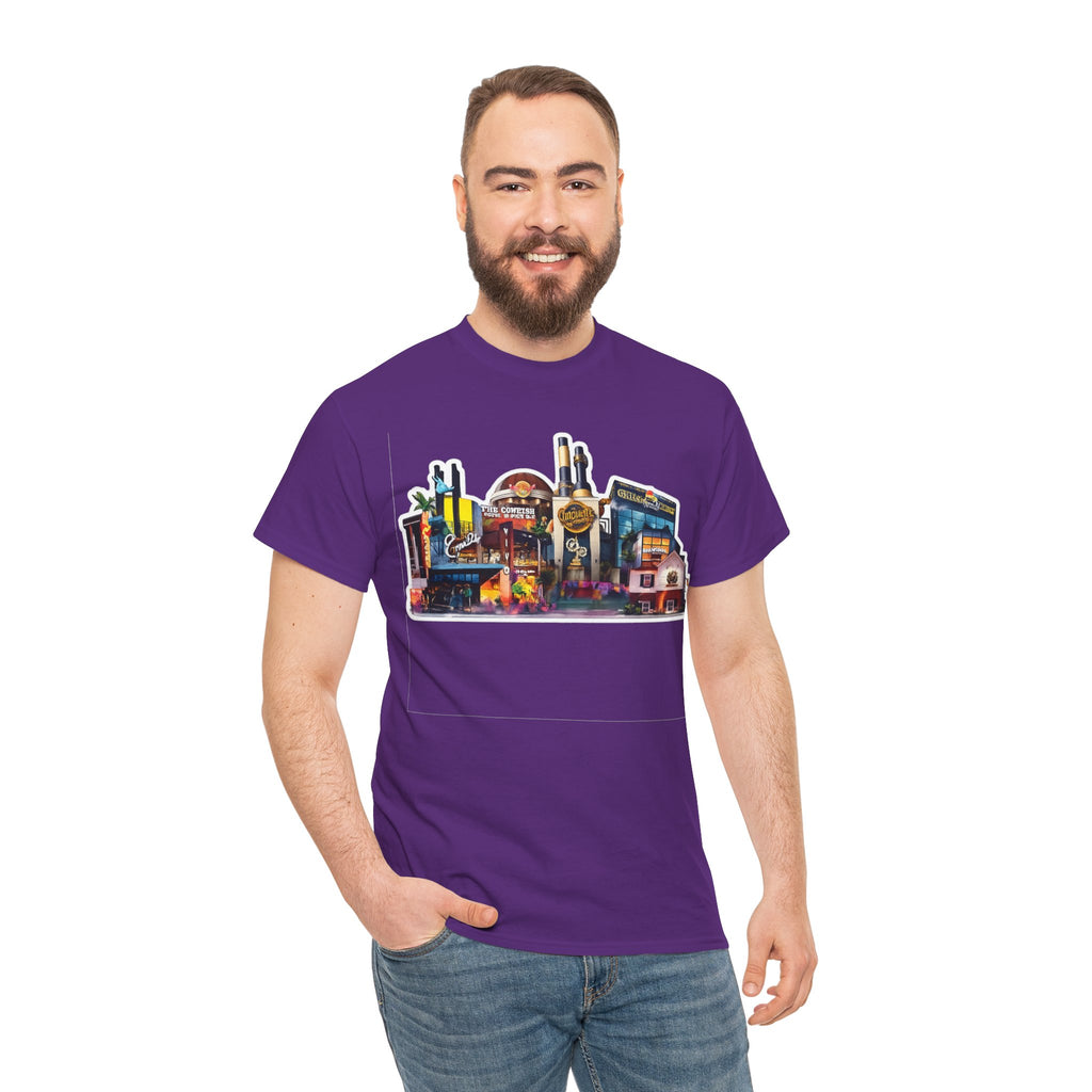 Universal Orlando Skyline T-Shirt — Neon Strip Casino Cityscape Tee