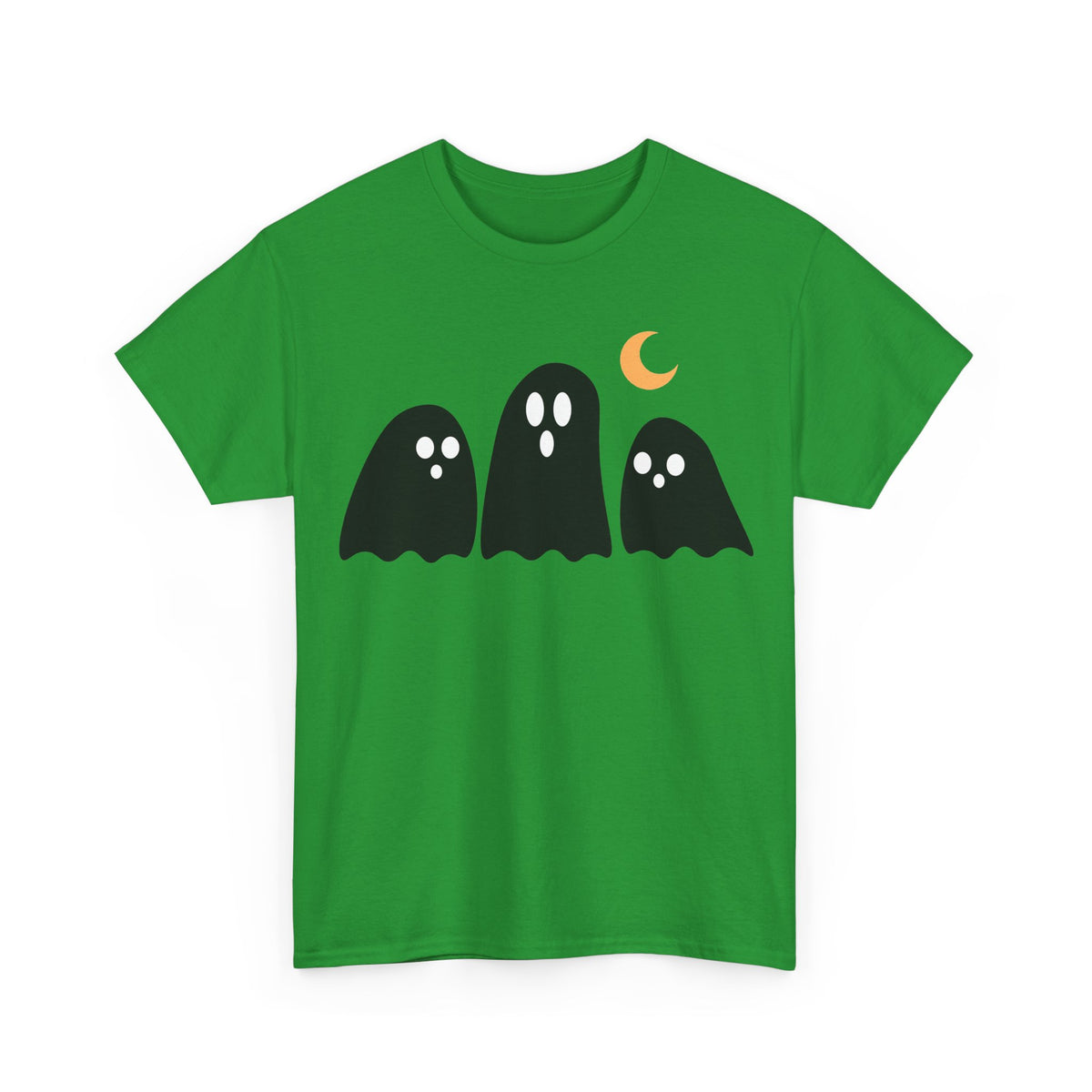 Ghost Trio Moon T-Shirt — Cute Halloween Graphic Tee
