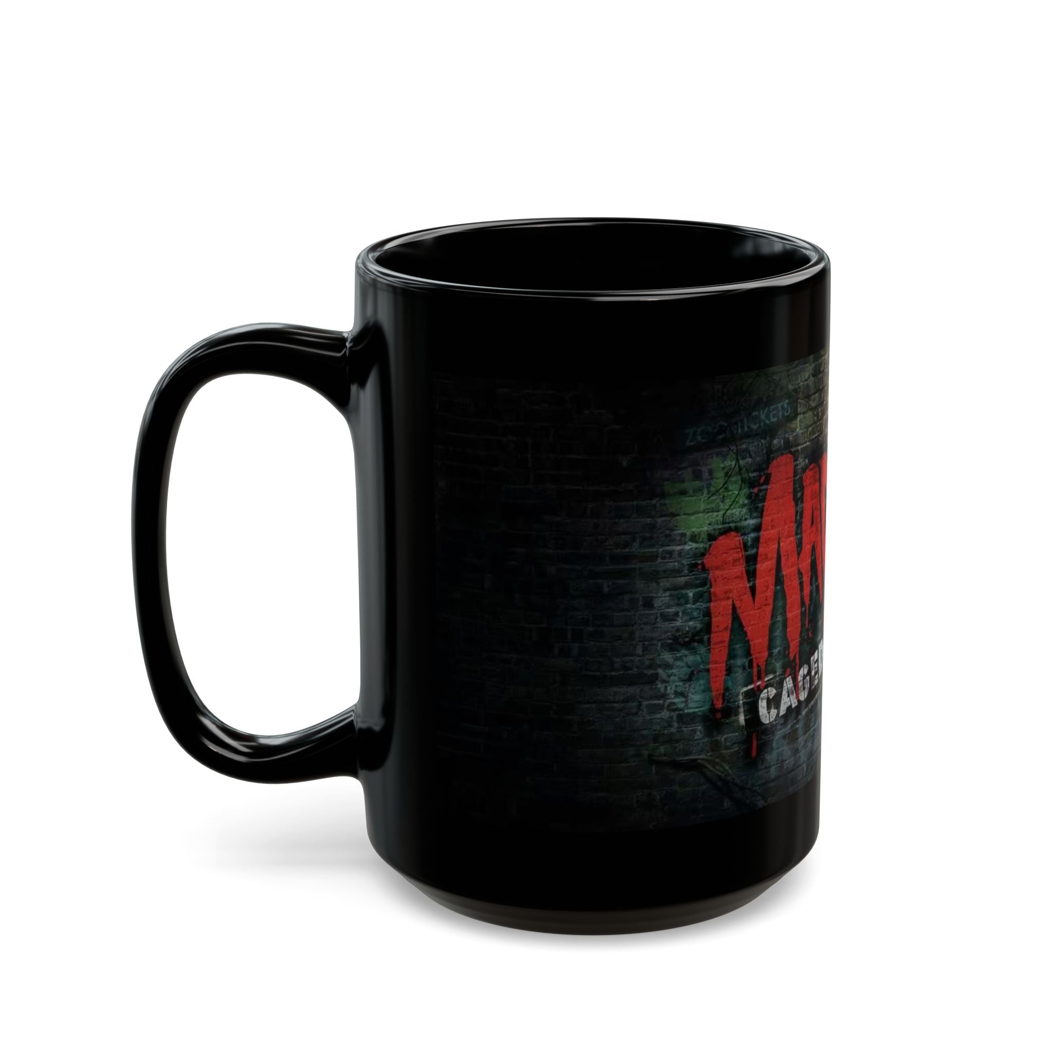 Black Mug — 'Madlands: Caged Cannibals' Horror Band Logo Coffee Cup (11oz/15oz)