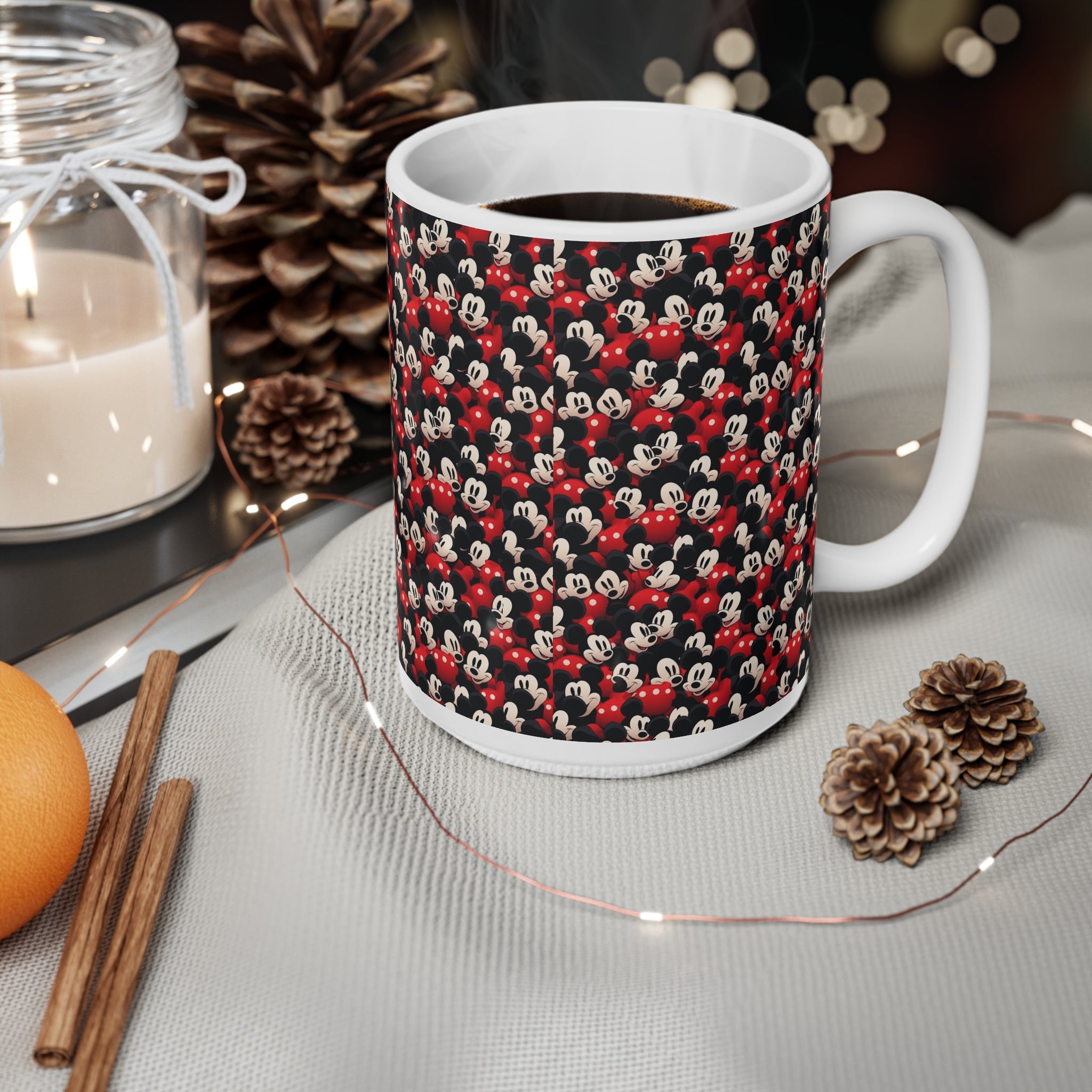 Mickey Mouse Character Pattern Ceramic Mug – Retro Cartoon Faces 11oz & 15oz
