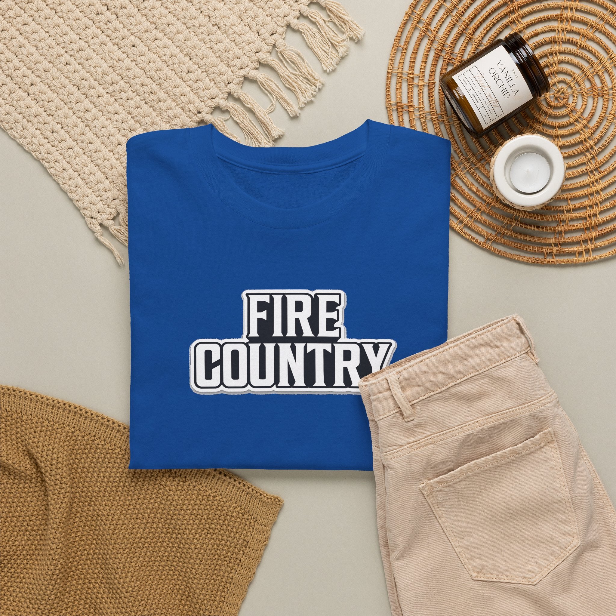 Fire Country Cotton T-Shirt — Bold Graphic Tee