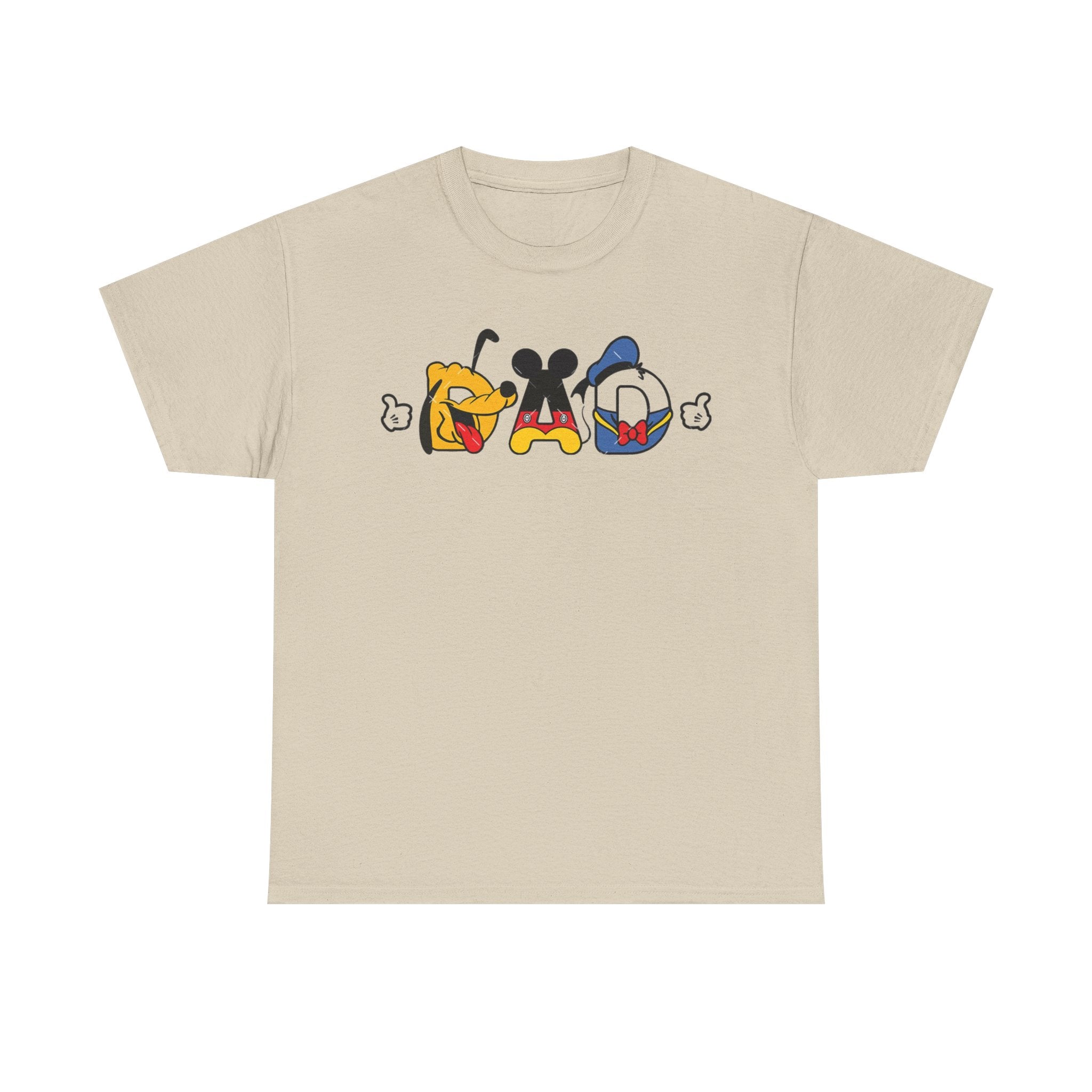 Disney Dad Character Graphic Tee — Playful Colorful Character Icons T-Shirt