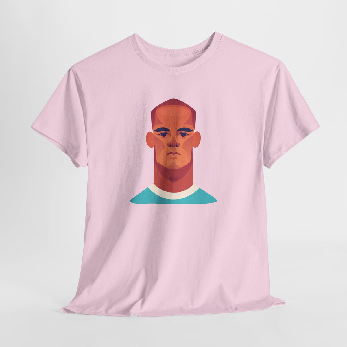 Vinny Kompany Manchester City Legend Minimalist Portrait Tee — Bold Stylized Face Graphic T-Shirt