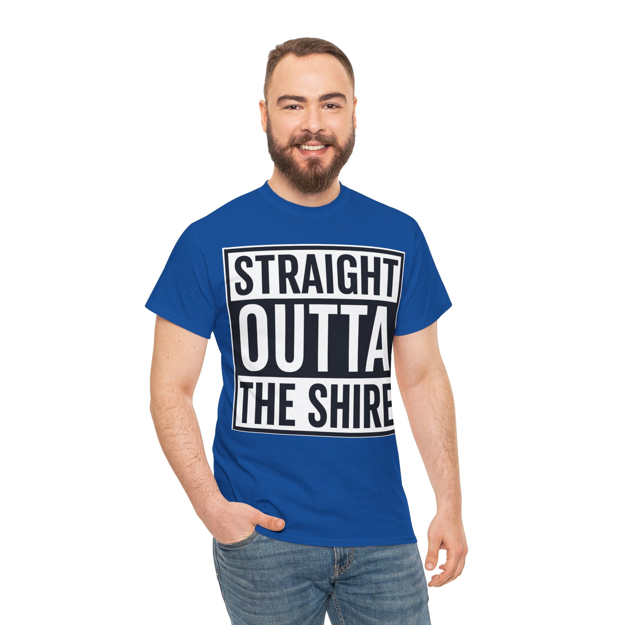 T-Shirt — "Straight Outta The Shire" Funny Hobbit Travel Tee