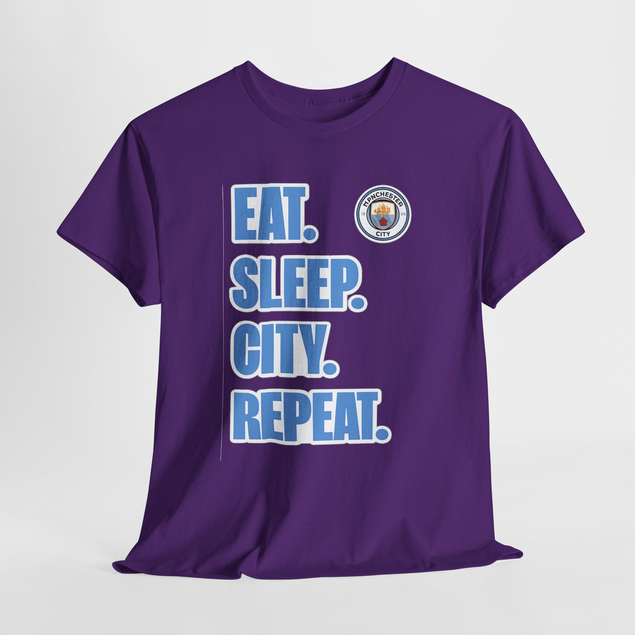 Eat. Sleep. City. Repeat. T‑Shirt — Manchester City Fan Tee
