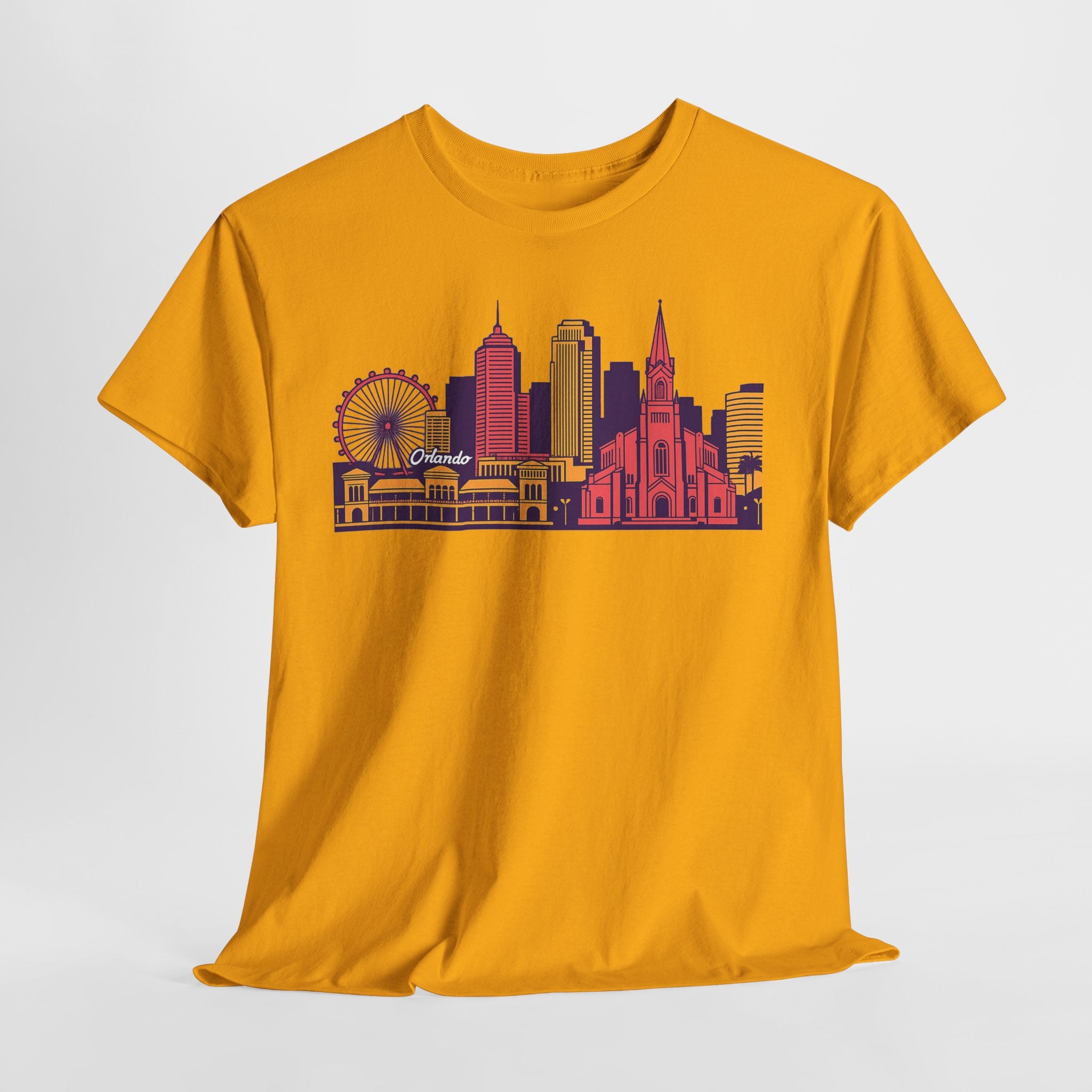 Orlando City Skyline T-Shirt — Colorful Urban Landmark Graphic Tee