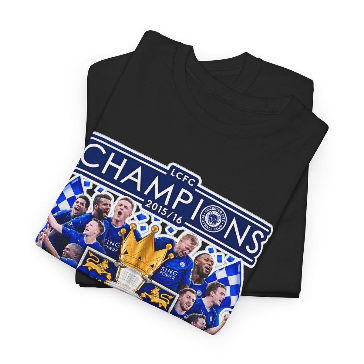 Leicester City 2015/2016 Champions Trophy Soccer T-Shirt — Team Victory Graphic Tee