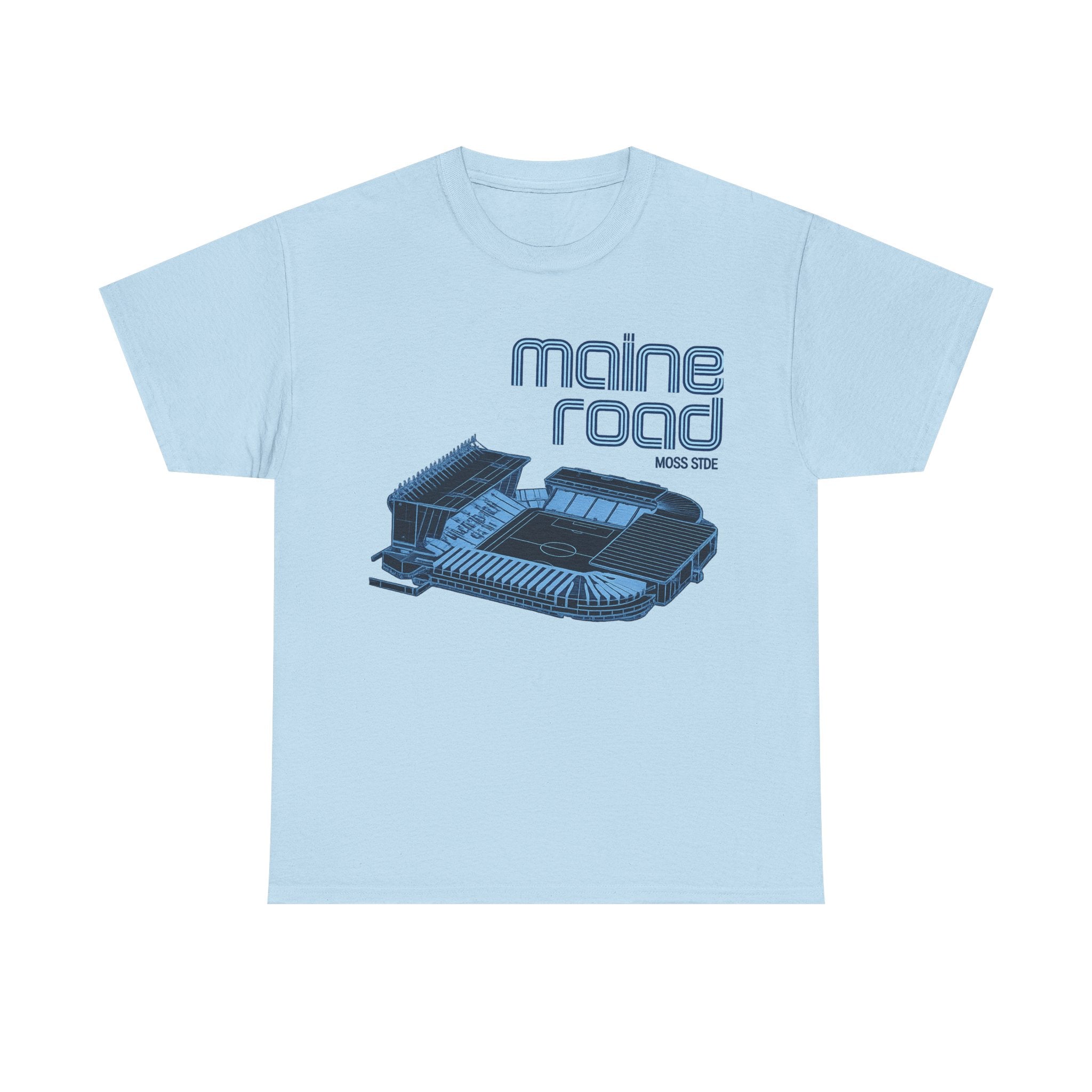 Maine Road Retro Stadium Tee — Vintage Football Arena Graphic Shirt