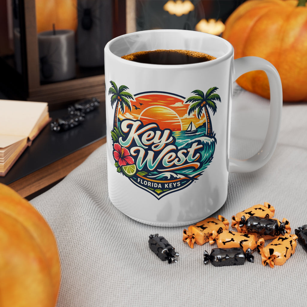 Key West Florida Keys Ceramic Coffee Cups, 11oz, 15oz