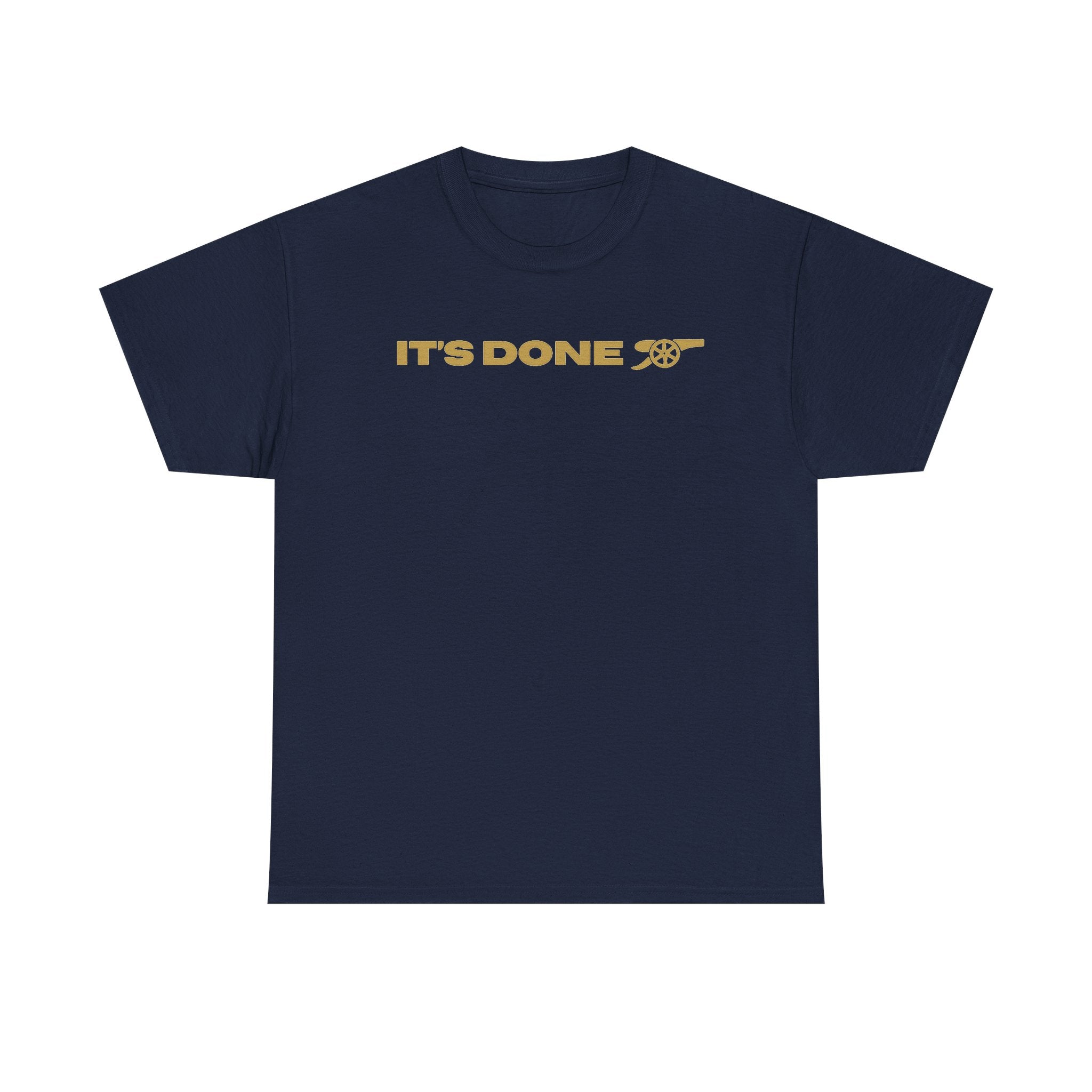 It's Done Arsenal Champions T-Shirt – Minimalist Gold Script Tee
