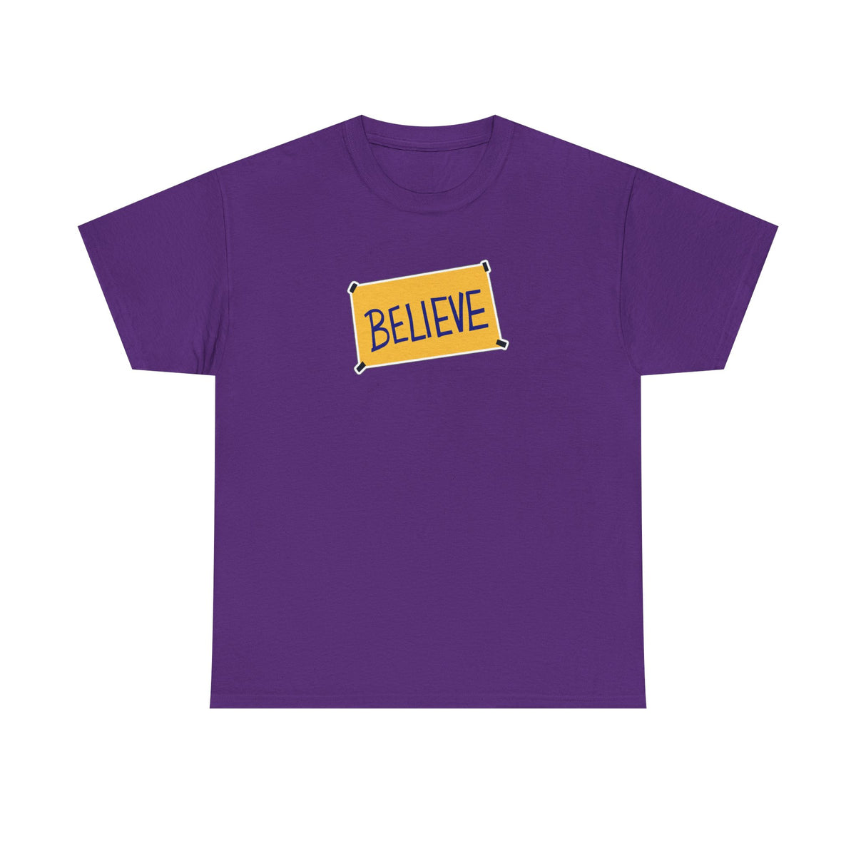 Ted Lasso Inspired Believe Graphic Tee — Inspirational Yellow Patch T-Shirt