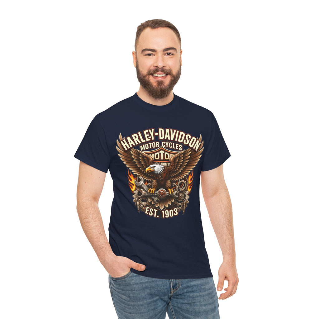 Harley-Davidson Eagle Flame Tee — Retro Motorcycle Graphic T-Shirt