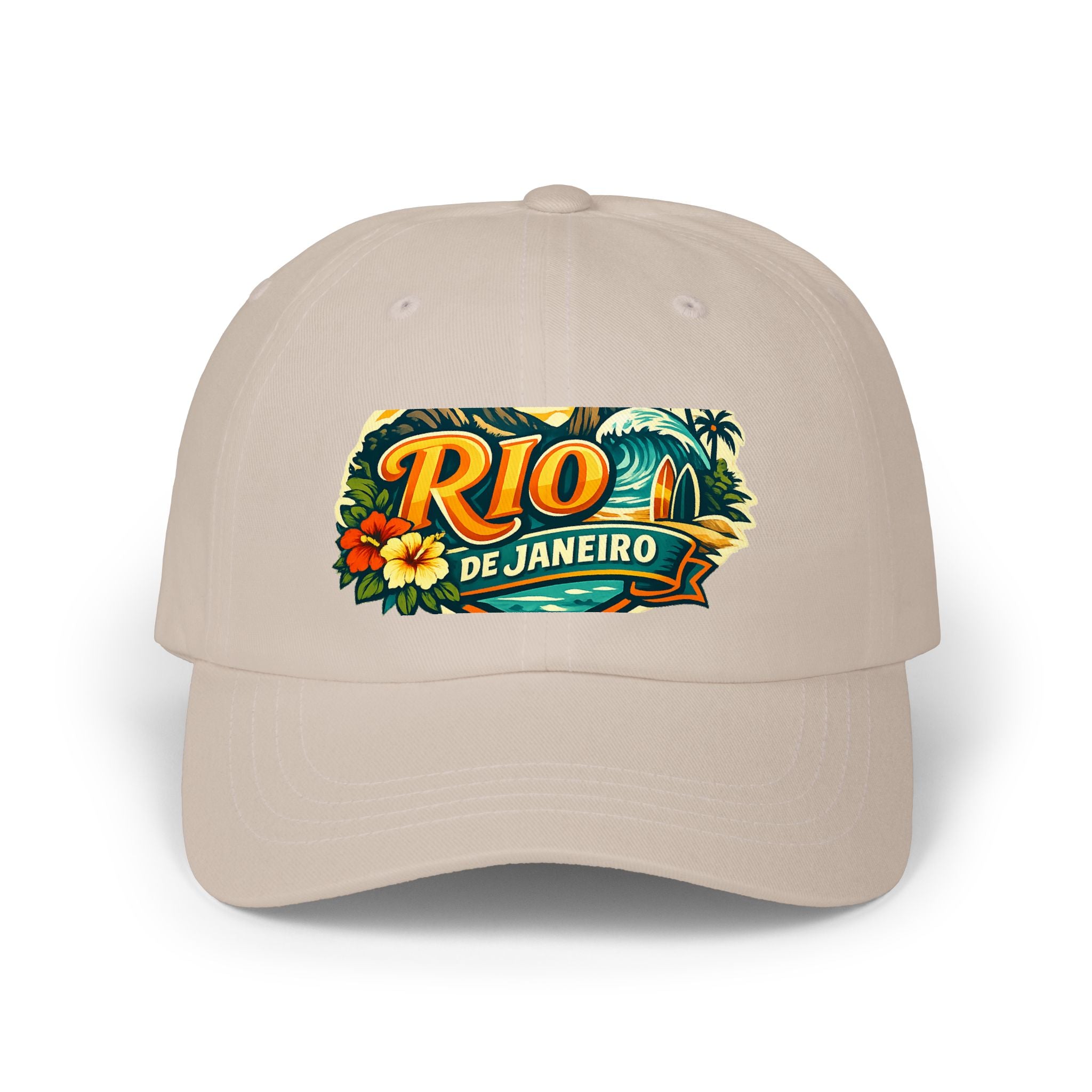 Rio de Janeiro Vintage Surf Dad Cap — Tropical Beach Hat