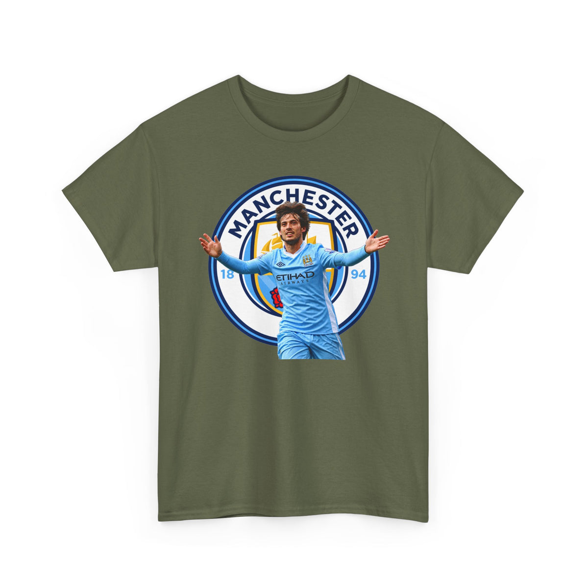 David Silva Manchester Legend Football Tee — Player Celebration Design