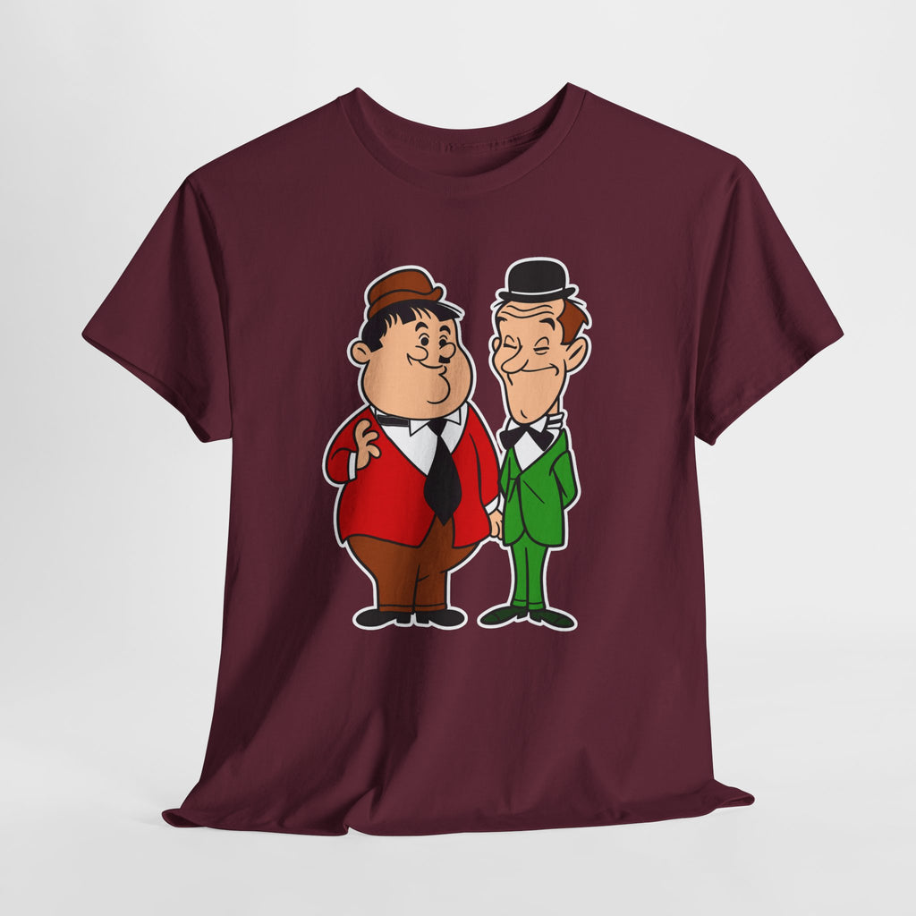 Comedy Duo Vintage Cartoon Cotton T-Shirt