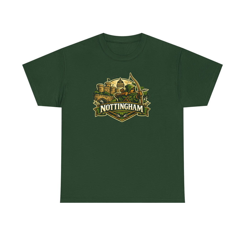 Nottingham Vintage Crest T-Shirt — Robin Hood Castle Travel Tee