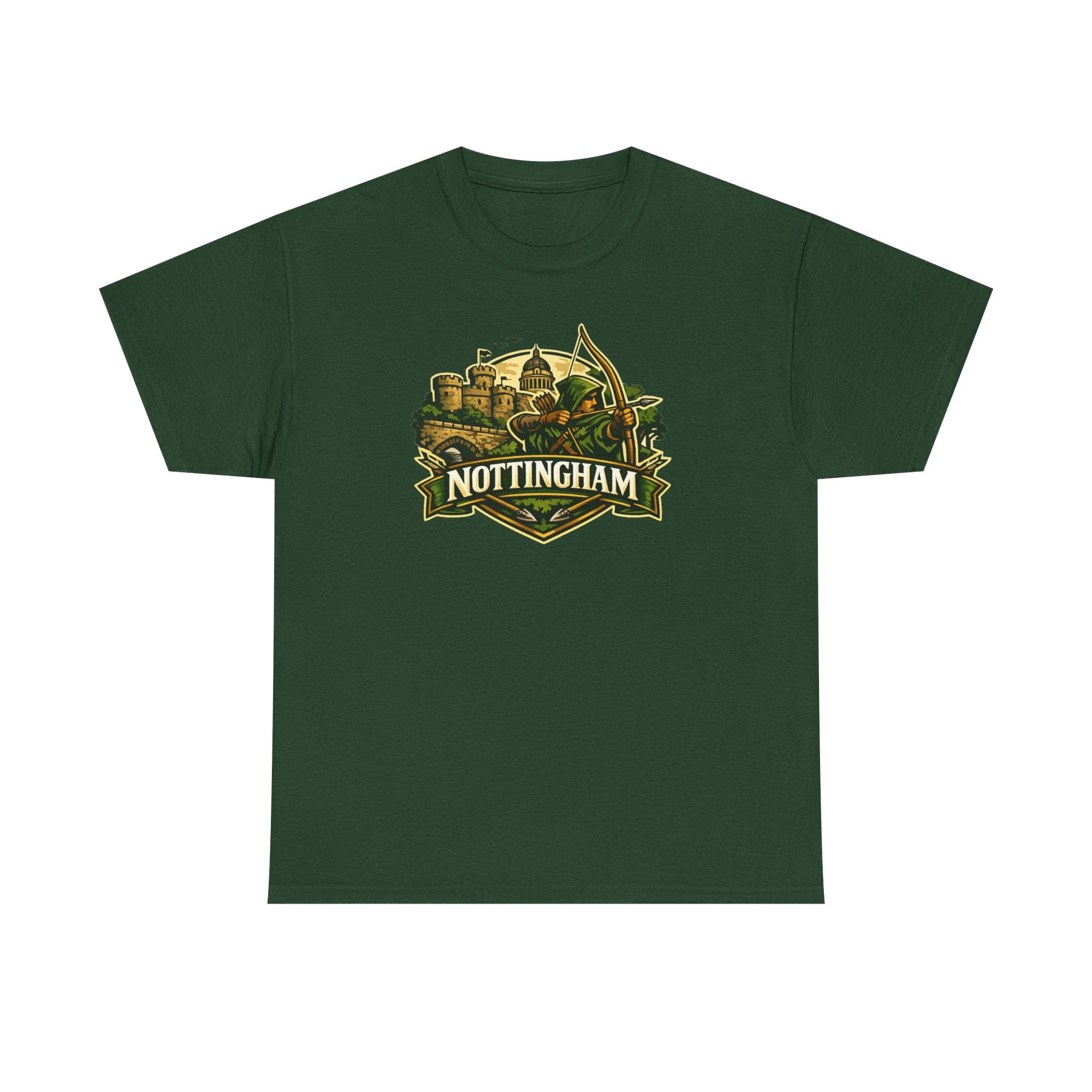 Nottingham Vintage Crest T-Shirt — Robin Hood Castle Travel Tee