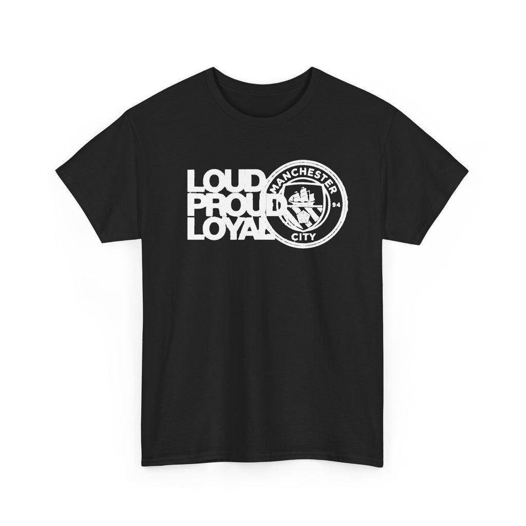 Loud Proud Loyal Graphic Manchester City Cotton T-Shirt