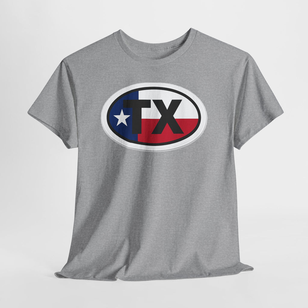 Texas Flag TX Oval T-Shirt — Patriotic Lone Star Tee