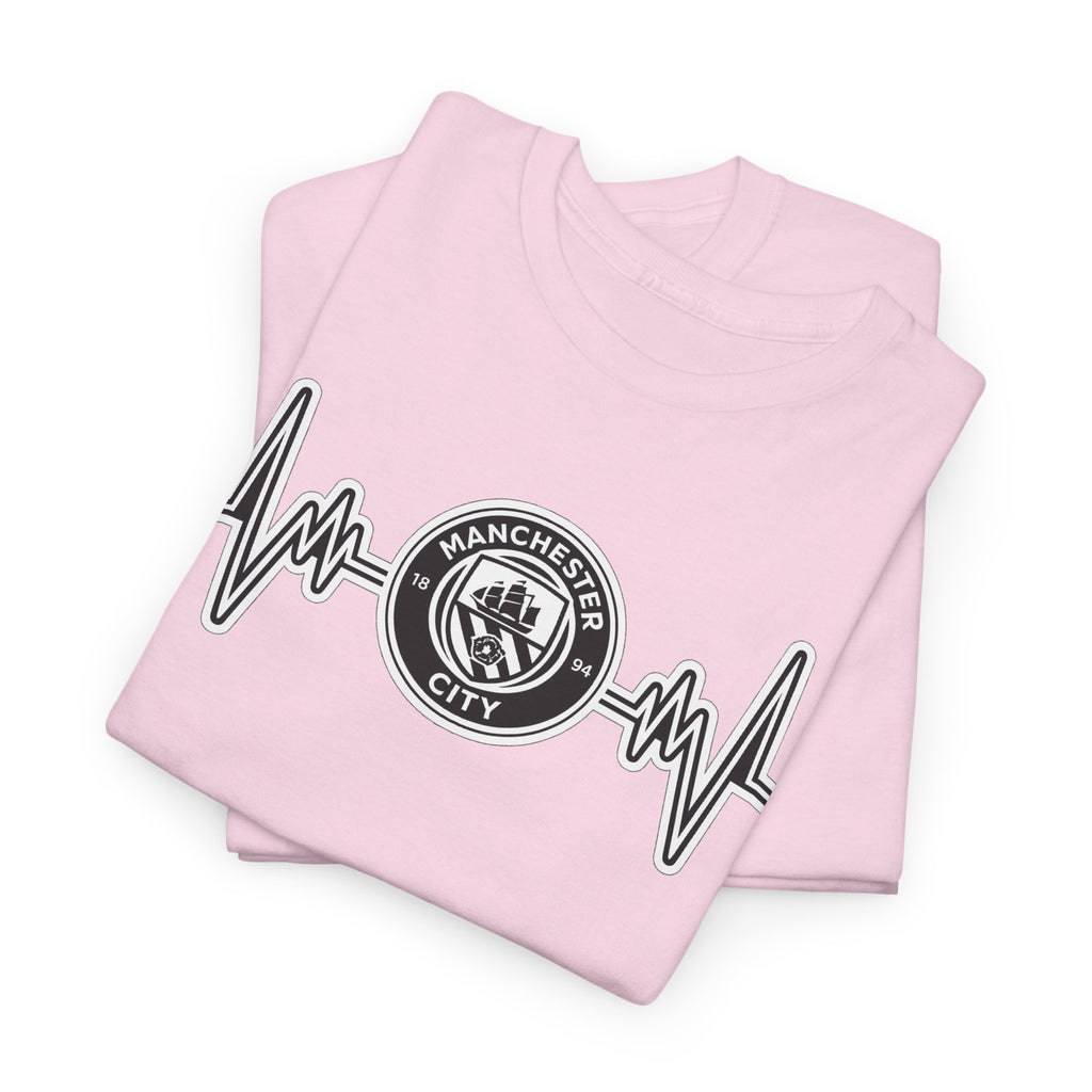 Manchester City Heartbeat Logo T-Shirt — Emergency Medical Services Pulse Tee