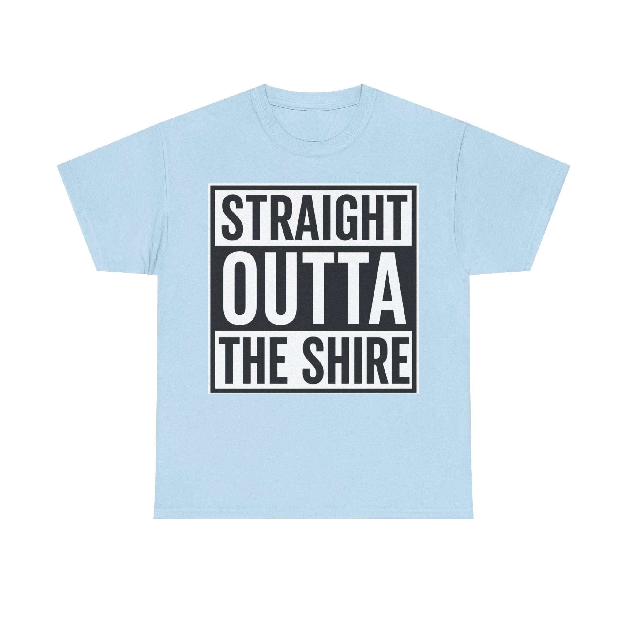 T-Shirt — "Straight Outta The Shire" Funny Hobbit Travel Tee
