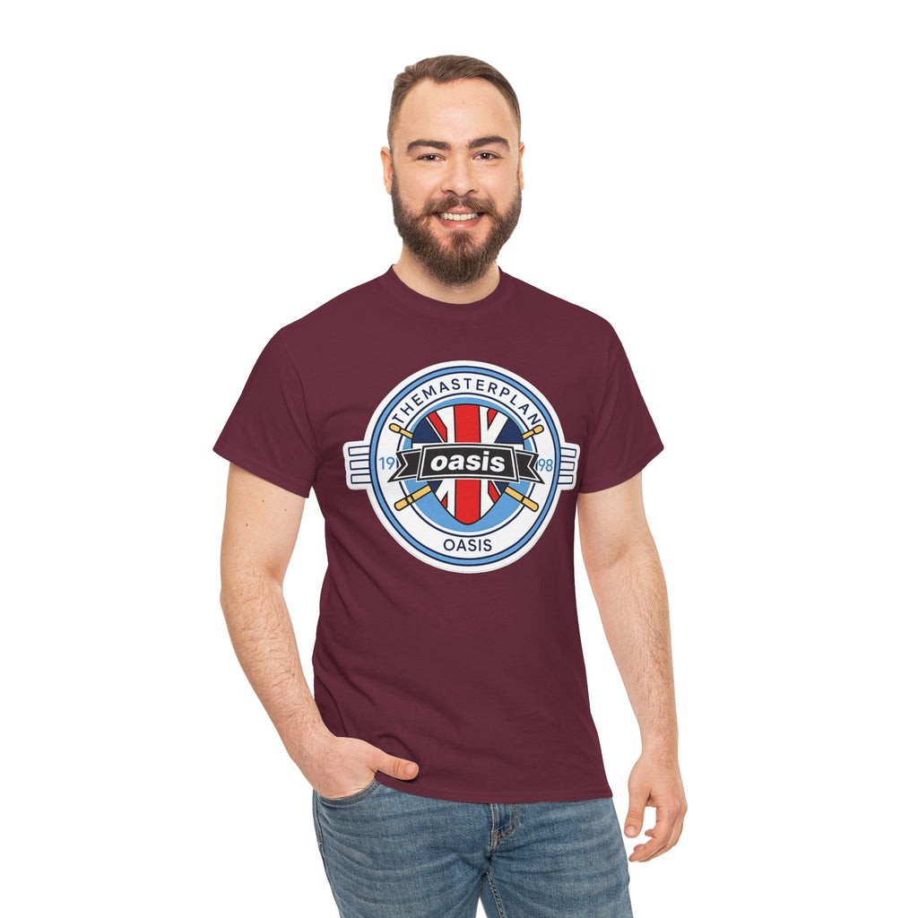 Oasis Union Jack Band Tee – Retro Rock Logo T-Shirt