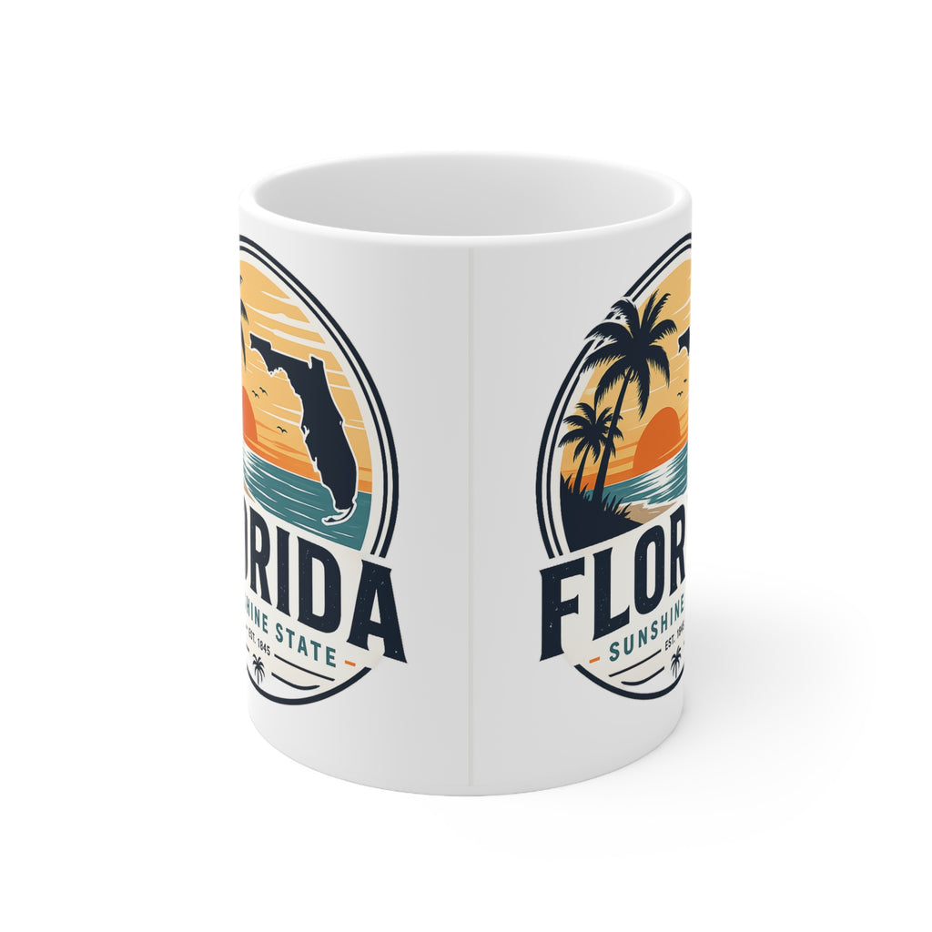 Florida Sunshine State Sunset Mug — Ceramic Coffee Cup (11oz & 15oz)