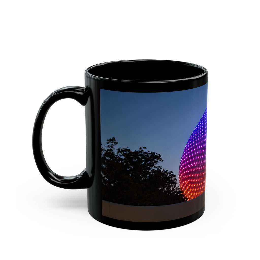 Epcot Spaceship Earth Sunset Mug — Colorful Neon Globe Coffee Cup (11oz/15oz)