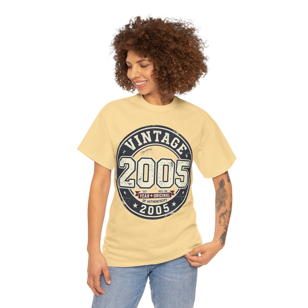 Vintage 2005 T-Shirt — Retro Birth Year Graphic Tee