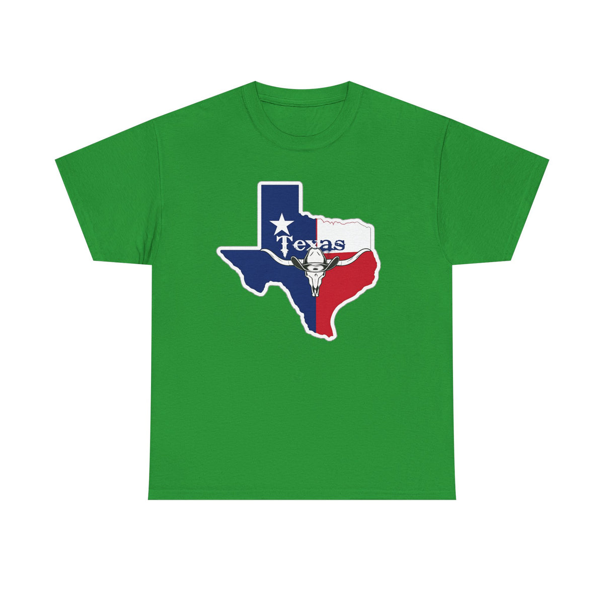 Texas Flag Outline T-Shirt — Lone Star State Map Tee with 'Texas' Text