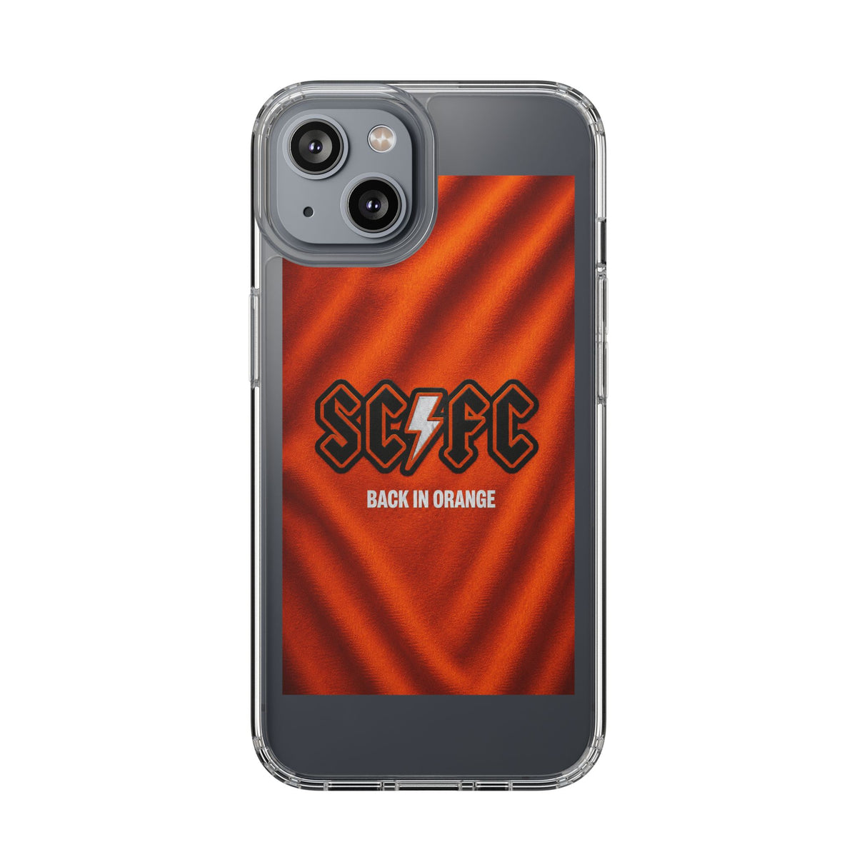 Salford CIty Inspired Phone Case — 'SCFC Back in Orange' Clear Protective Cover