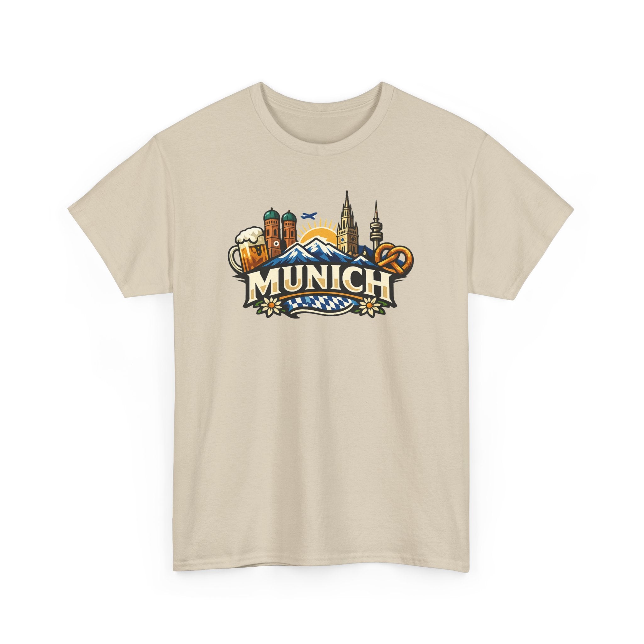 Munich Souvenir T‑Shirt — Oktoberfest Beer & Pretzel Graphic Tee