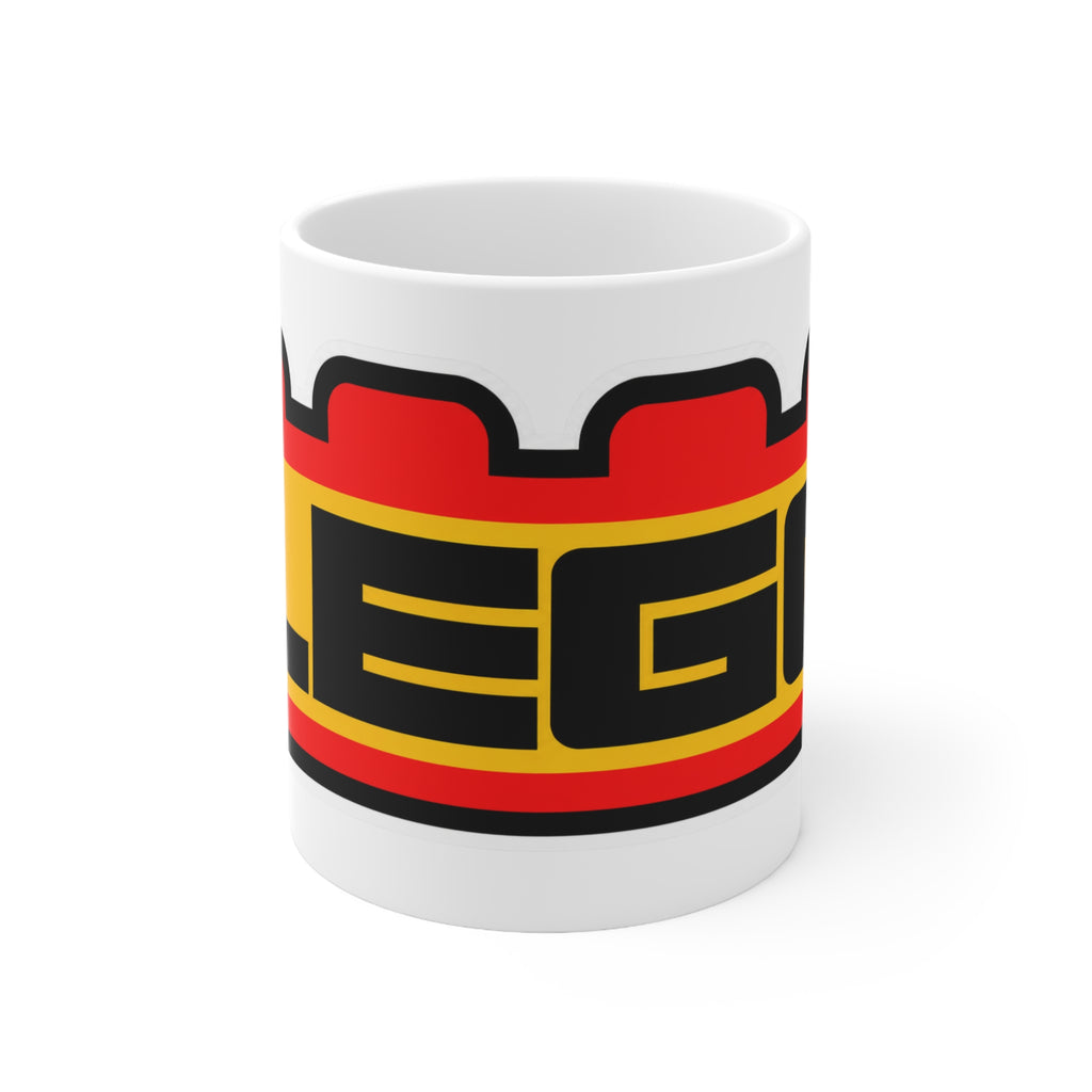 LEGO Logo Ceramic Coffee Mug — 11oz & 15oz Retro Brick Design