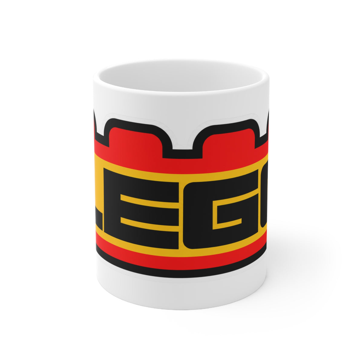 LEGO Logo Ceramic Coffee Mug — 11oz & 15oz Retro Brick Design