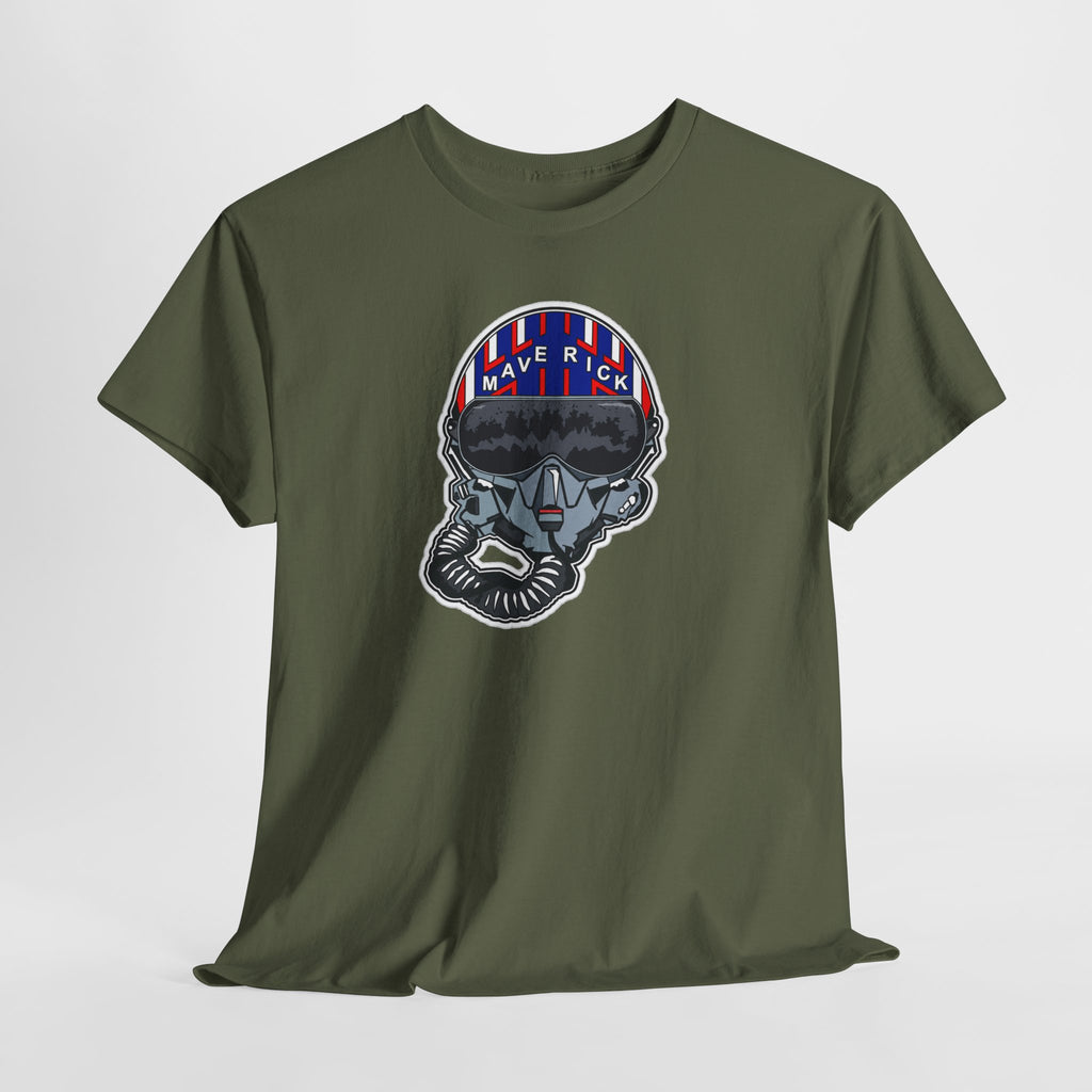 Skull Pilgrim Tee — Retro Striped 'Maverick' Helmet Graphic Shirt
