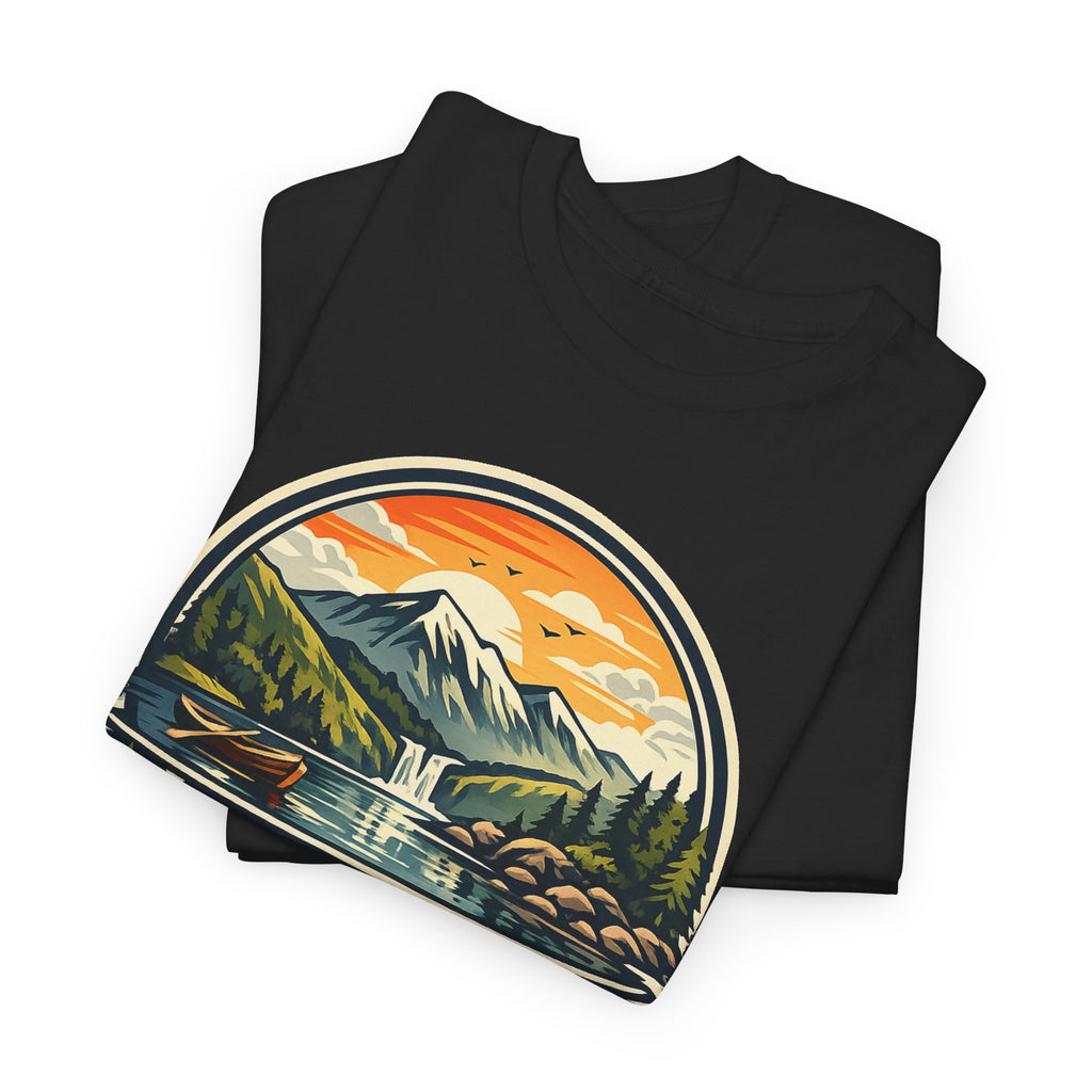 Lake District Graphic Tee — Scenic Mountain & Lake Camping Shirt