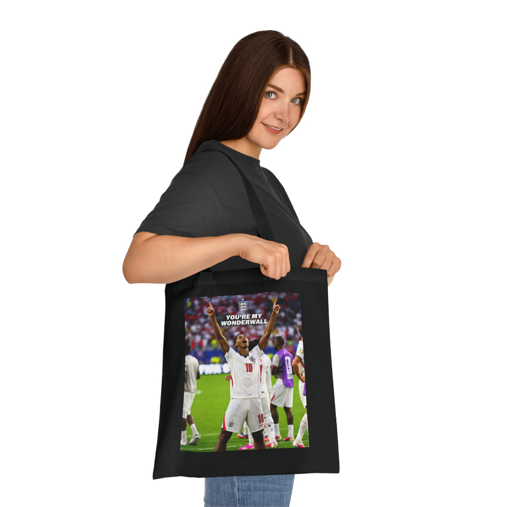 Jude Bellingham England Celebration Cotton Tote — "You're My Wonderwall" Stadium Photo Bag