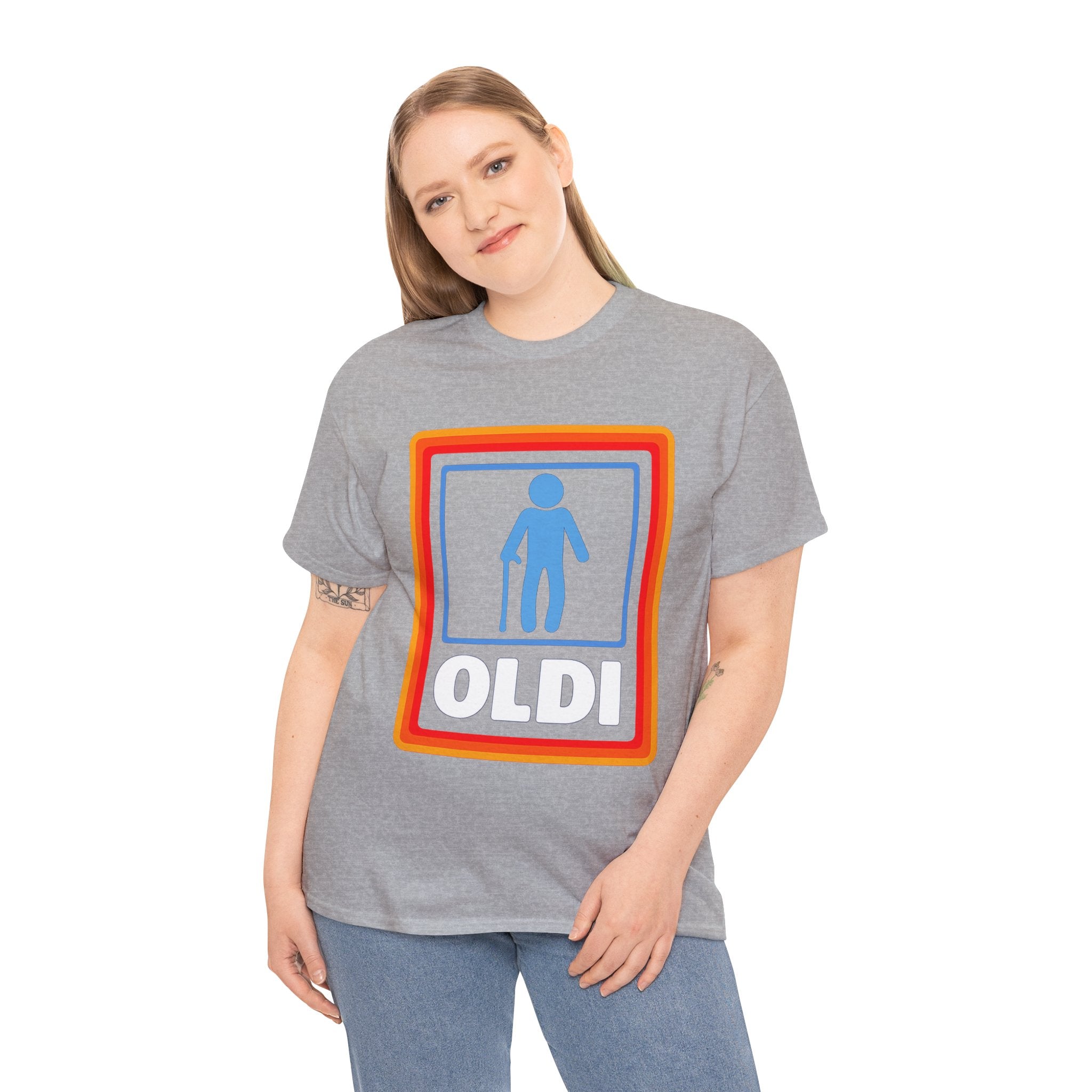 Oldi Retro Logo Tee — Funny Elderly Humour T-Shirt