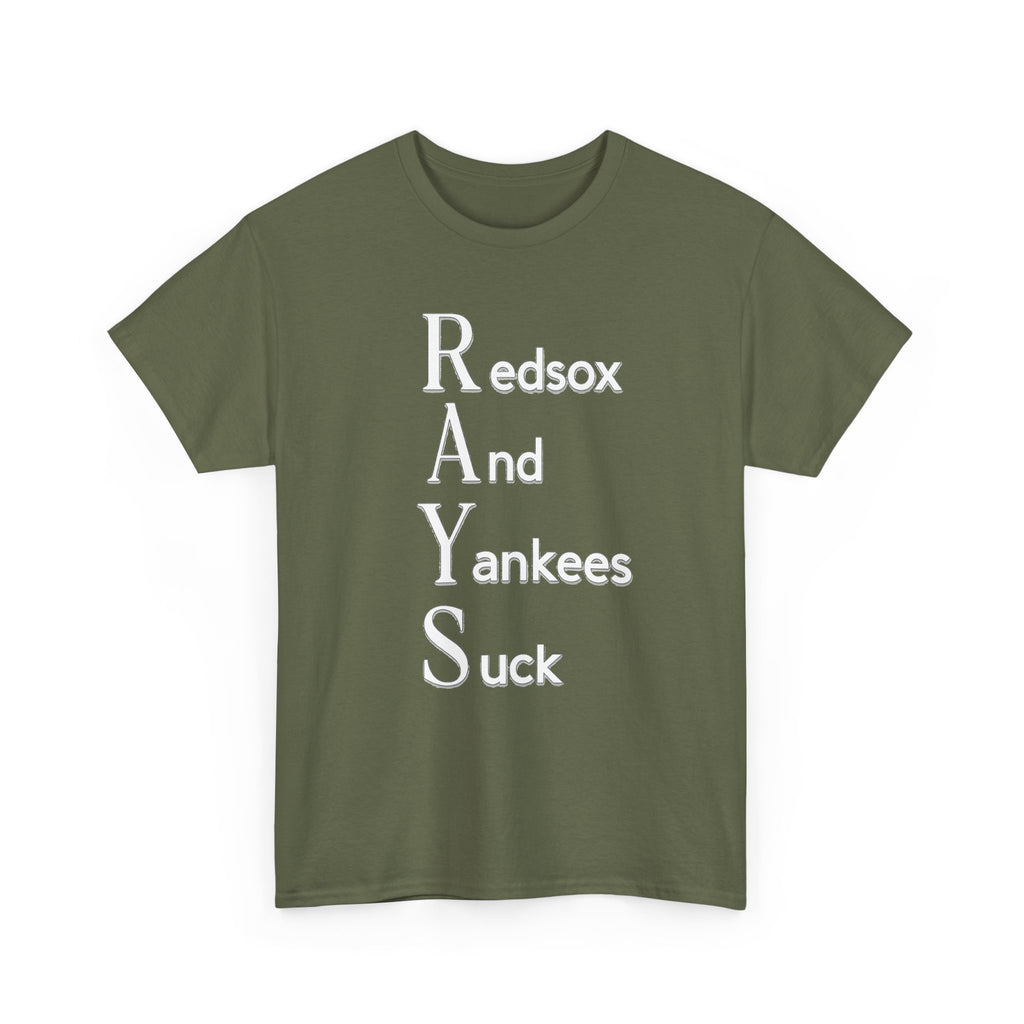 Tampa Bay Rays T-Shirt — "RAYS: Redsox And Yankees Suck" Fan Tee