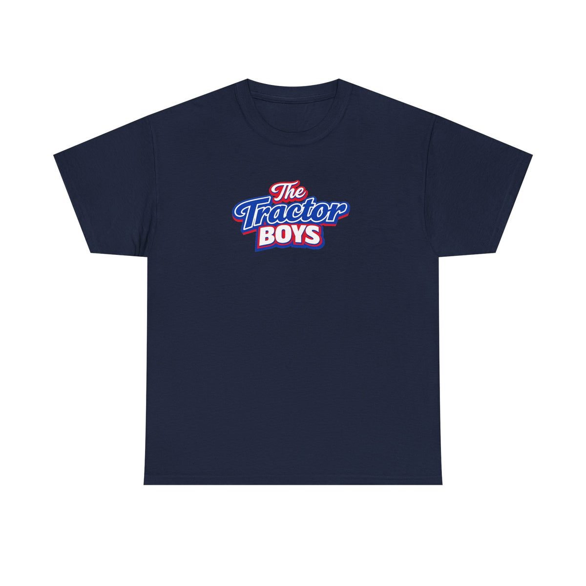 The Tractor Boys T-Shirt — Retro Blue & Red Logo Tee