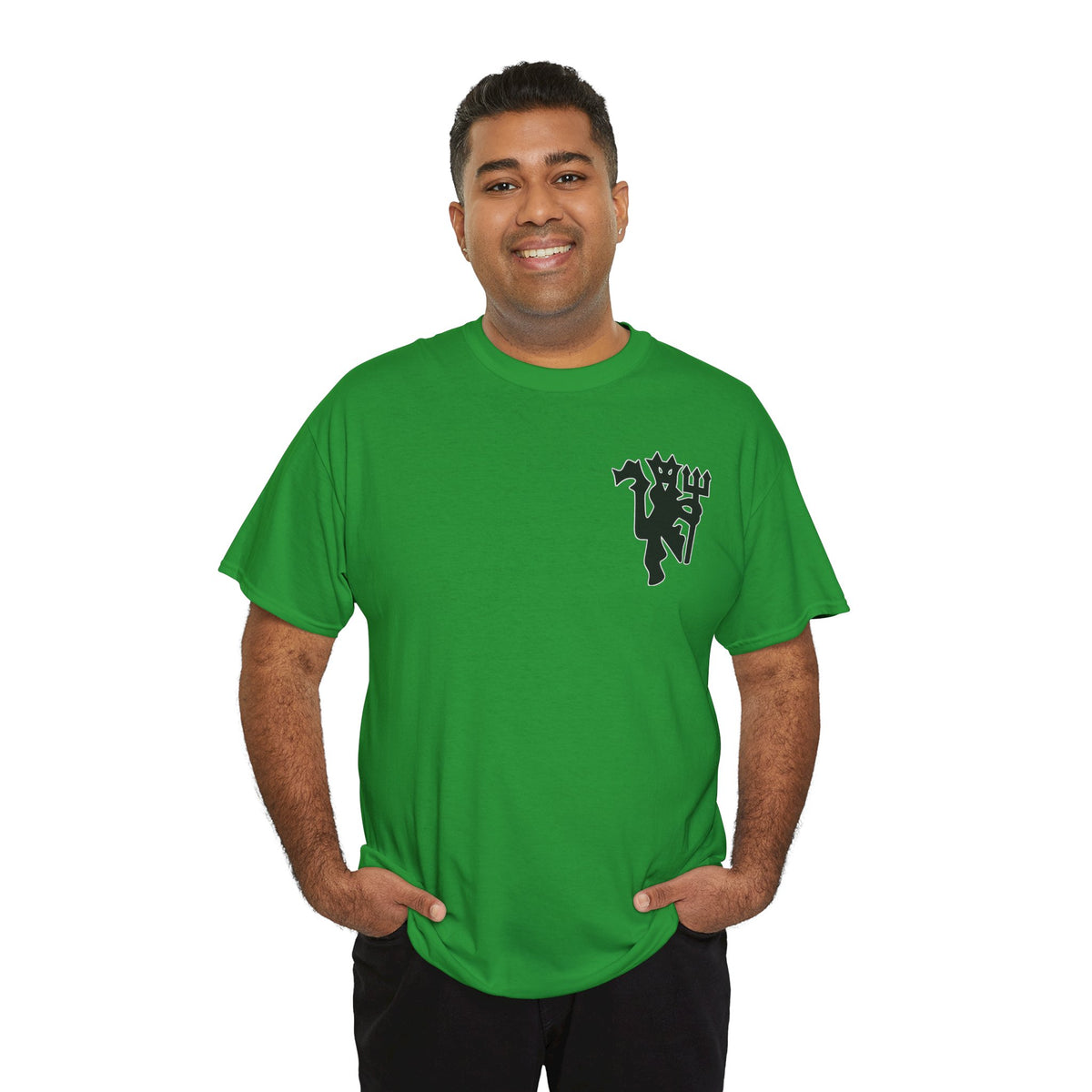 Manchester United Devil Cotton T-Shirt – Retro Trident Football Crest Tee