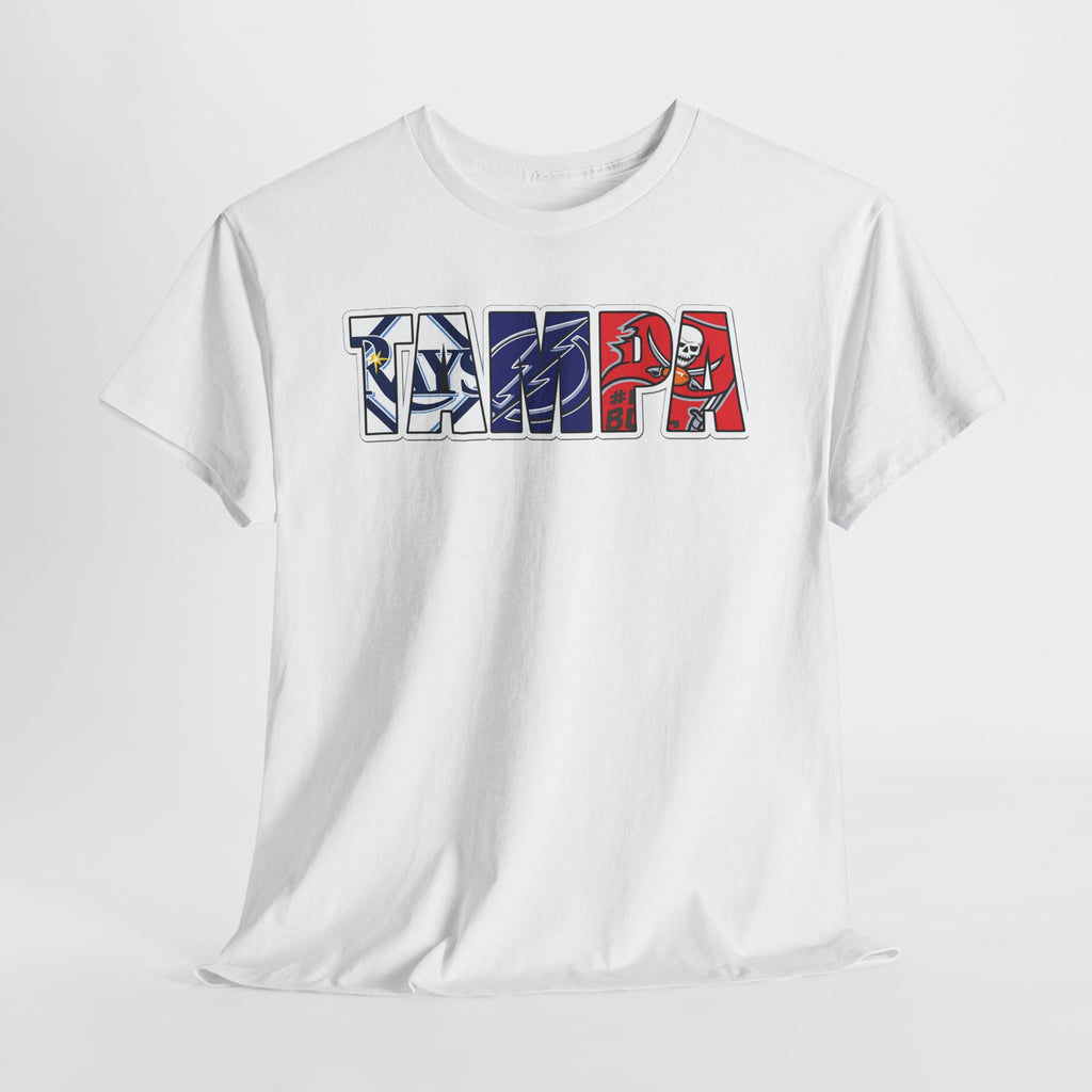 Tampa Block Letter Tee — Florida Flag Graphic T‑Shirt